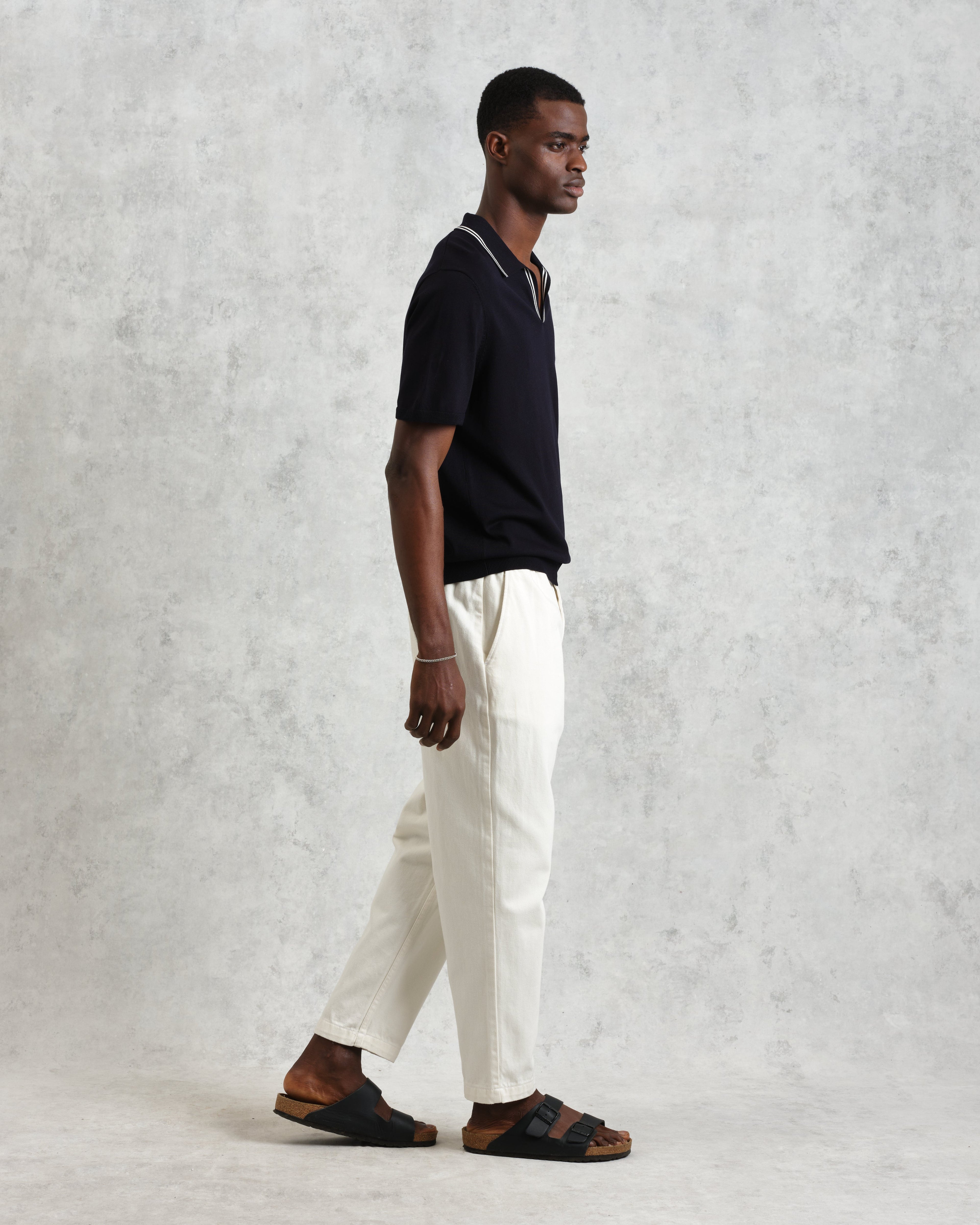 Siena - Navy Fine Gauge Cotton Polo