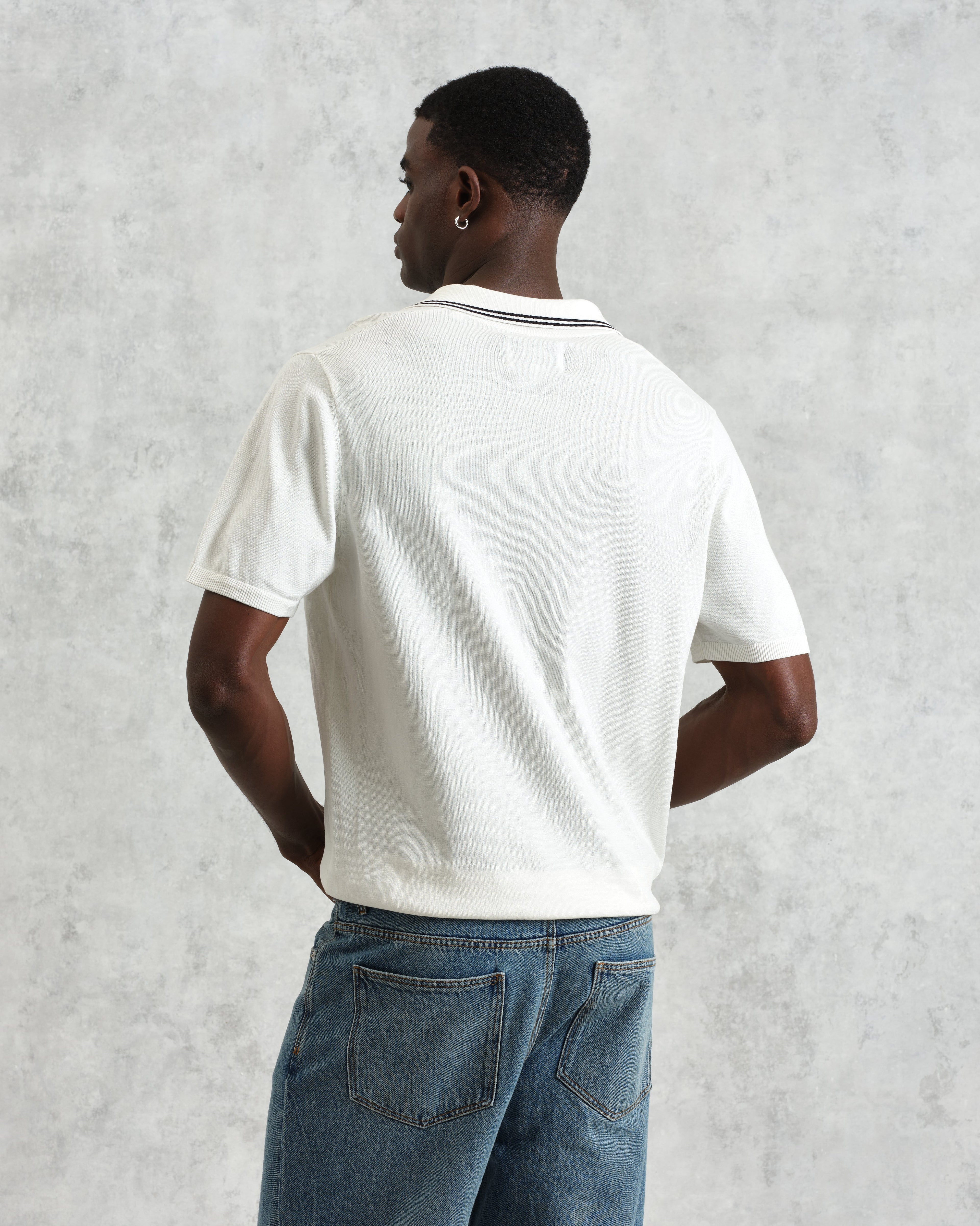 Siena - Ecru Fine Gauge Cotton Polo