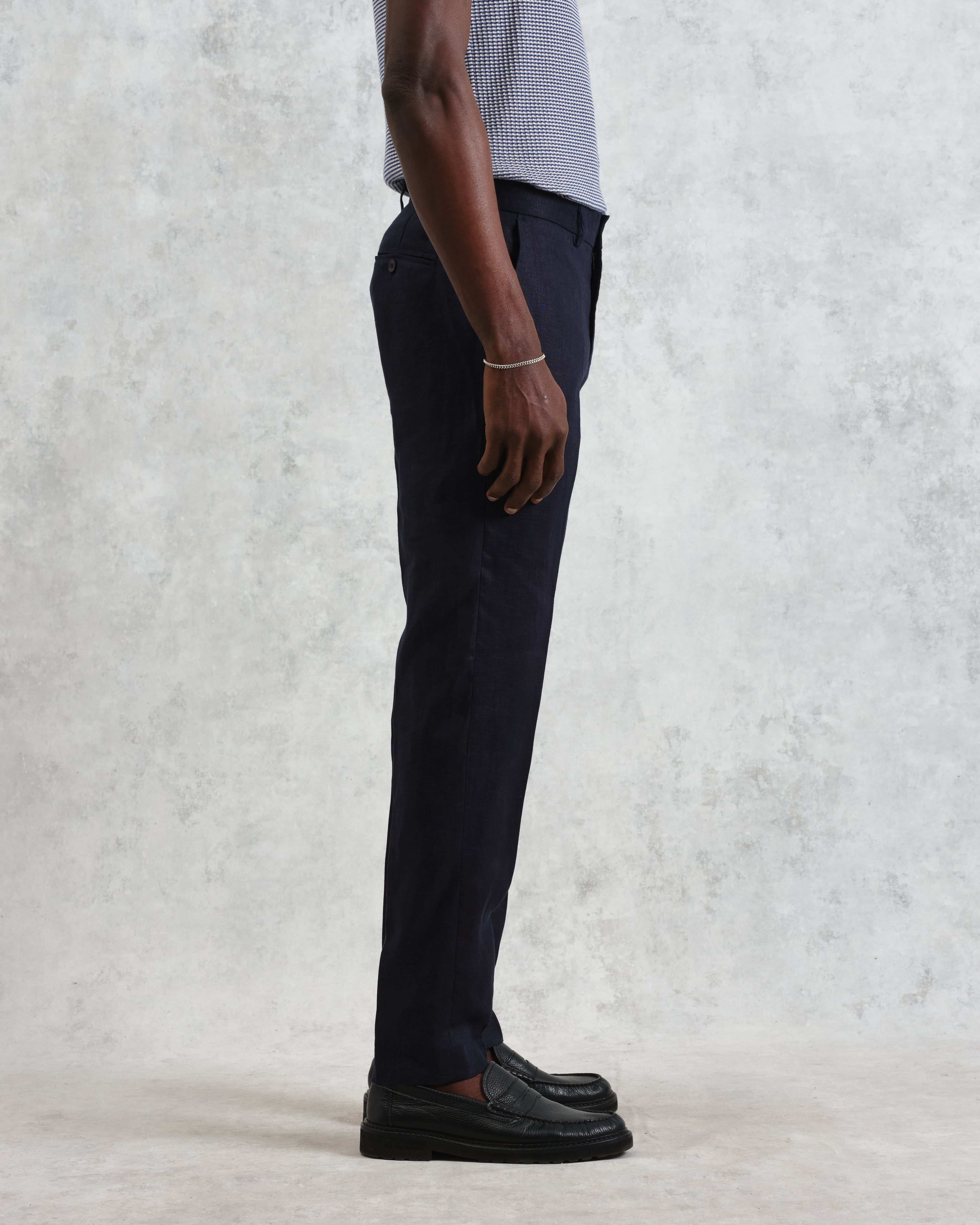 Alp - Midnight Navy Linen Trousers