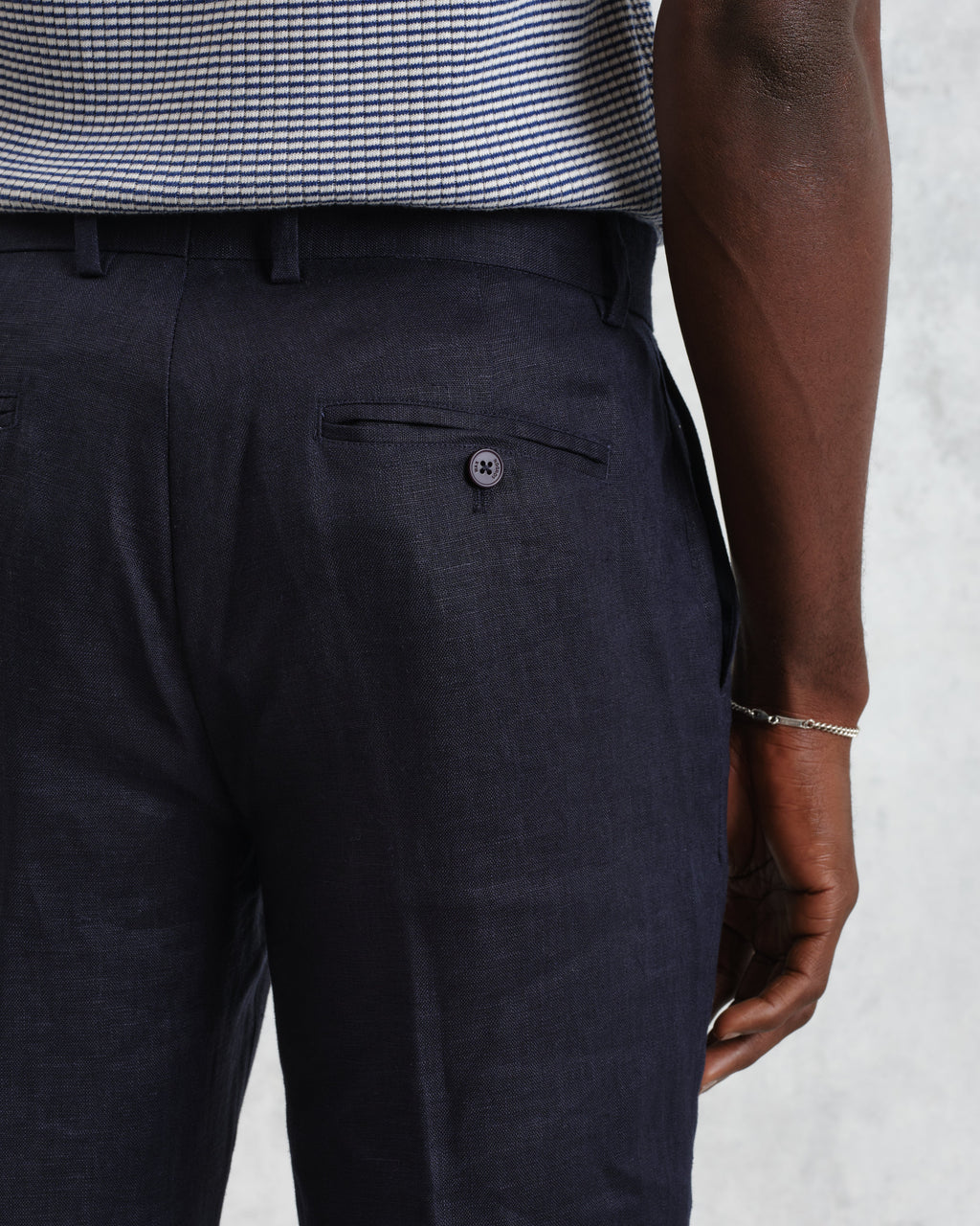 Alp - Midnight Navy Linen Trousers