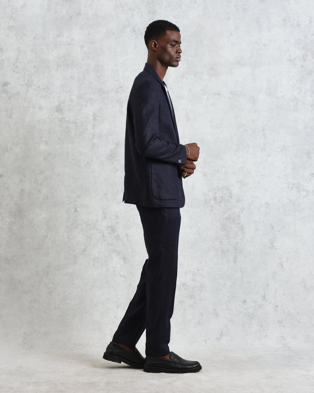 Fintry - Midnight Navy Linen Blazer