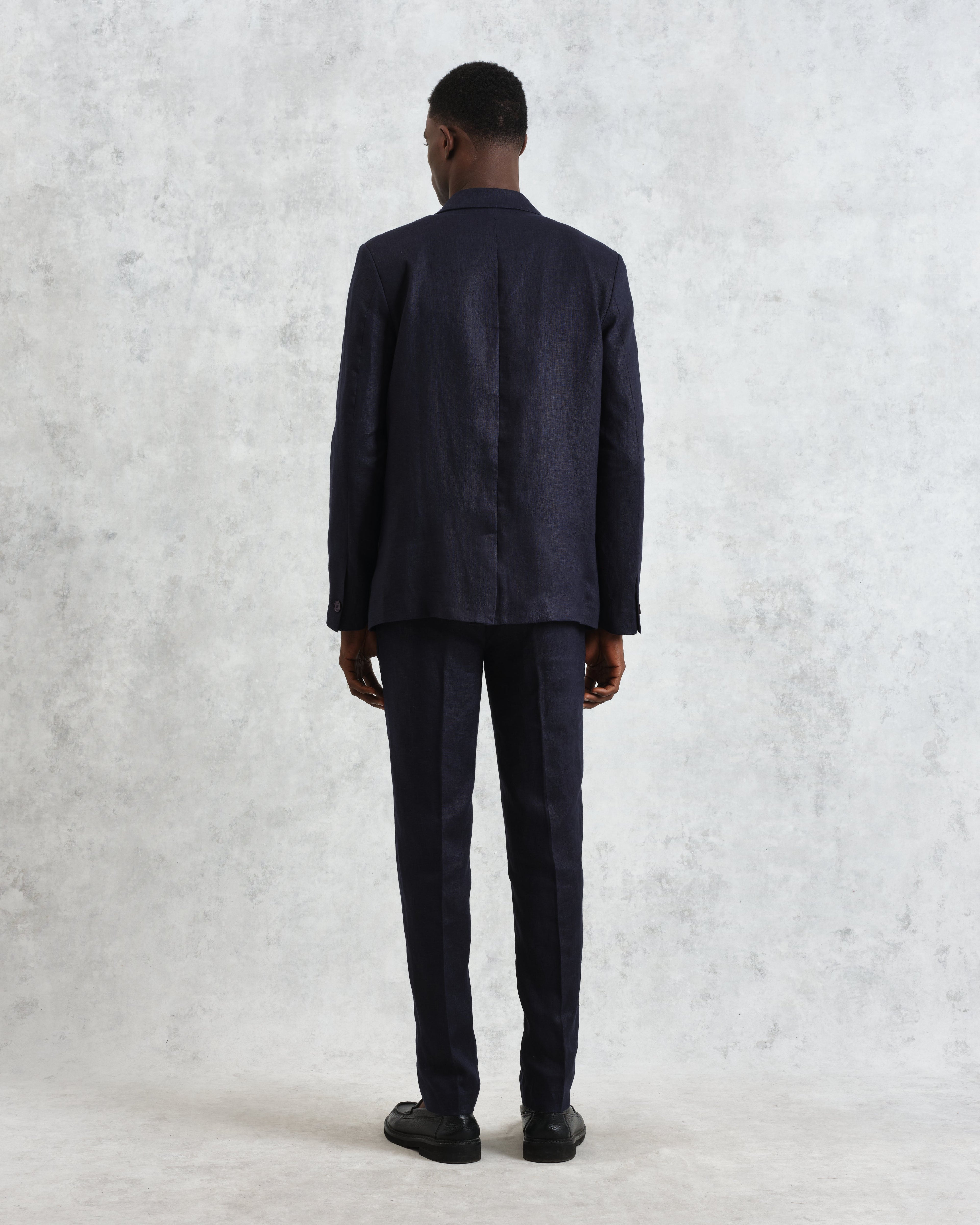 Alp - Midnight Navy Linen Trousers