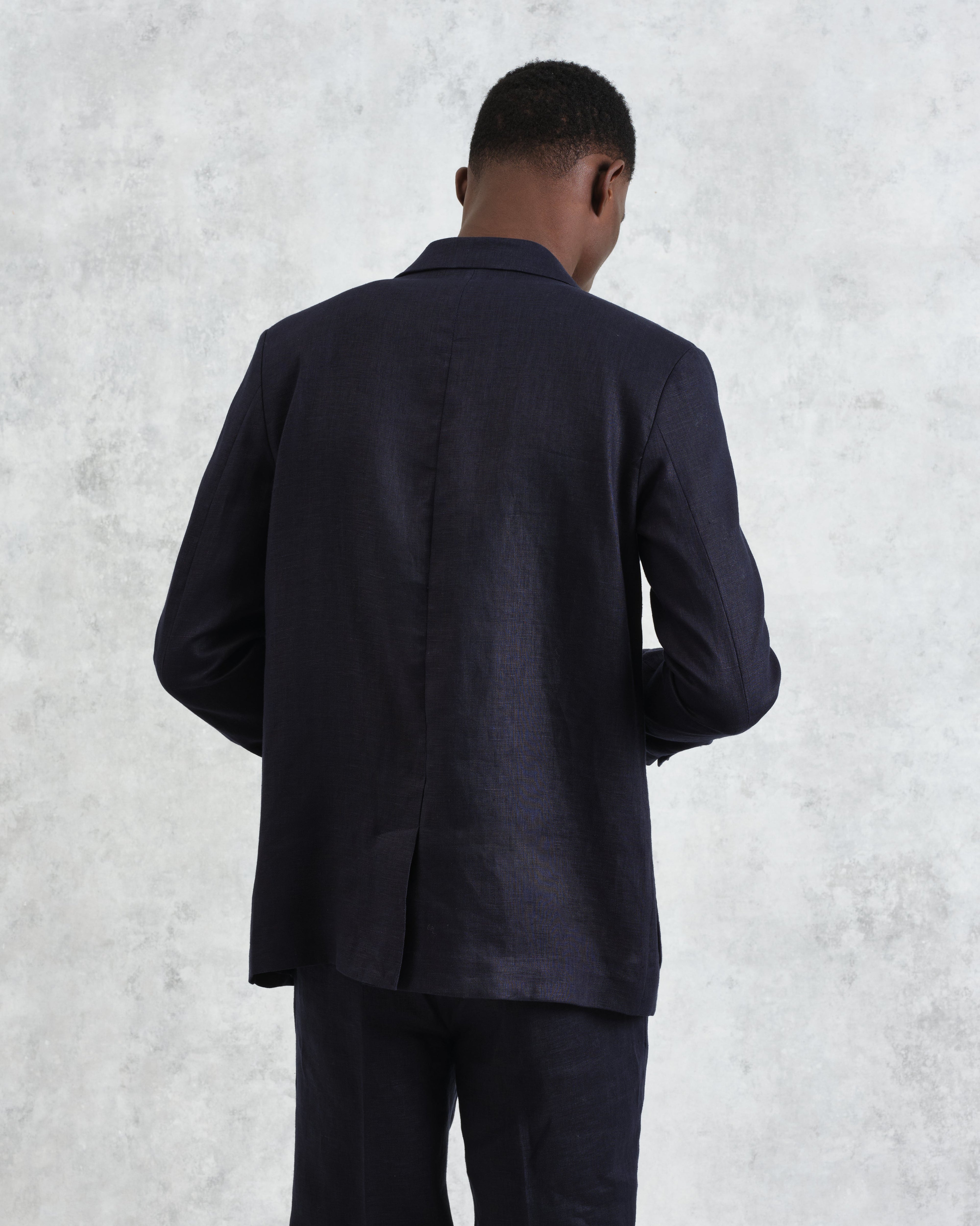 Fintry - Midnight Navy Linen Blazer