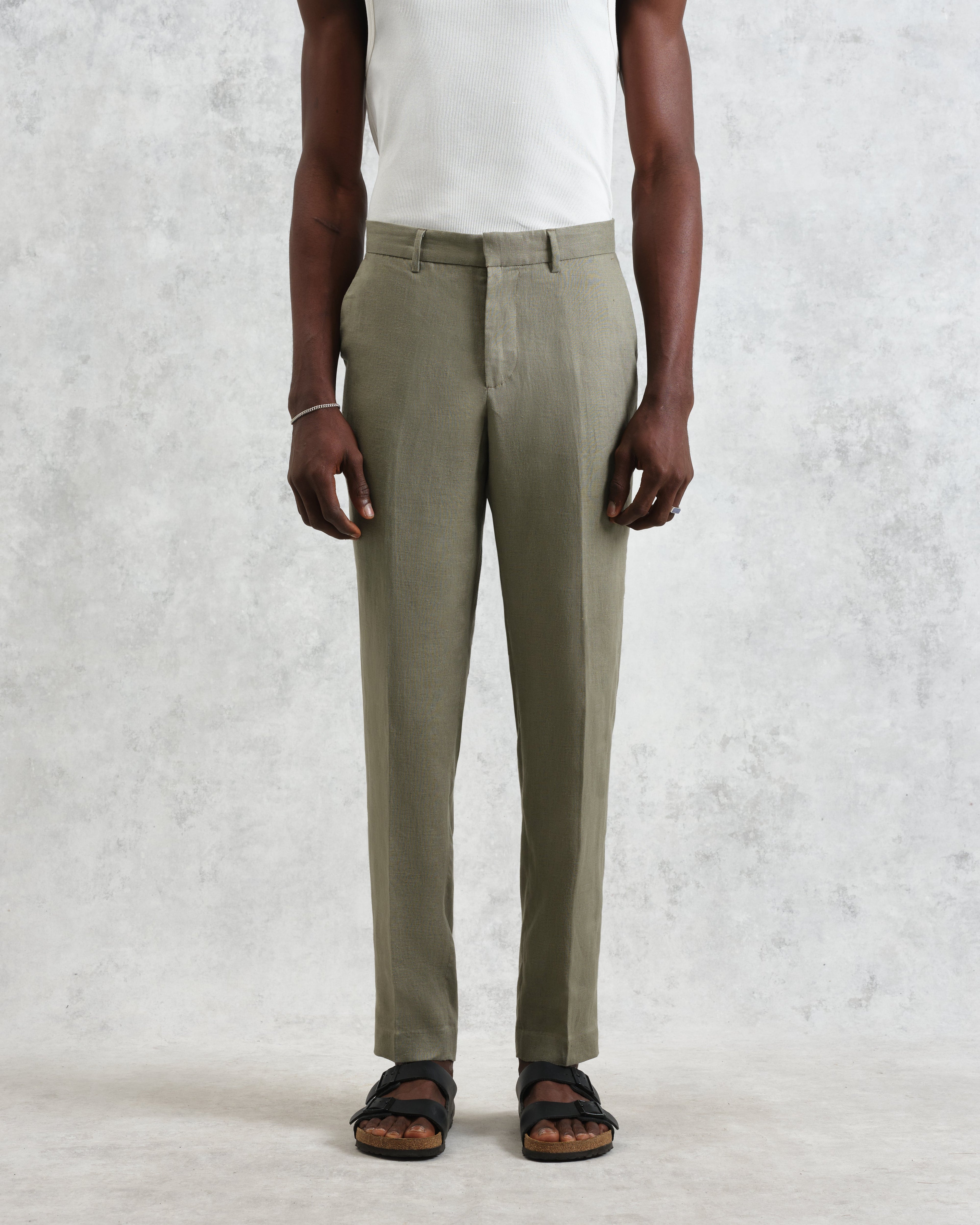 Alp - Khaki Linen Trousers