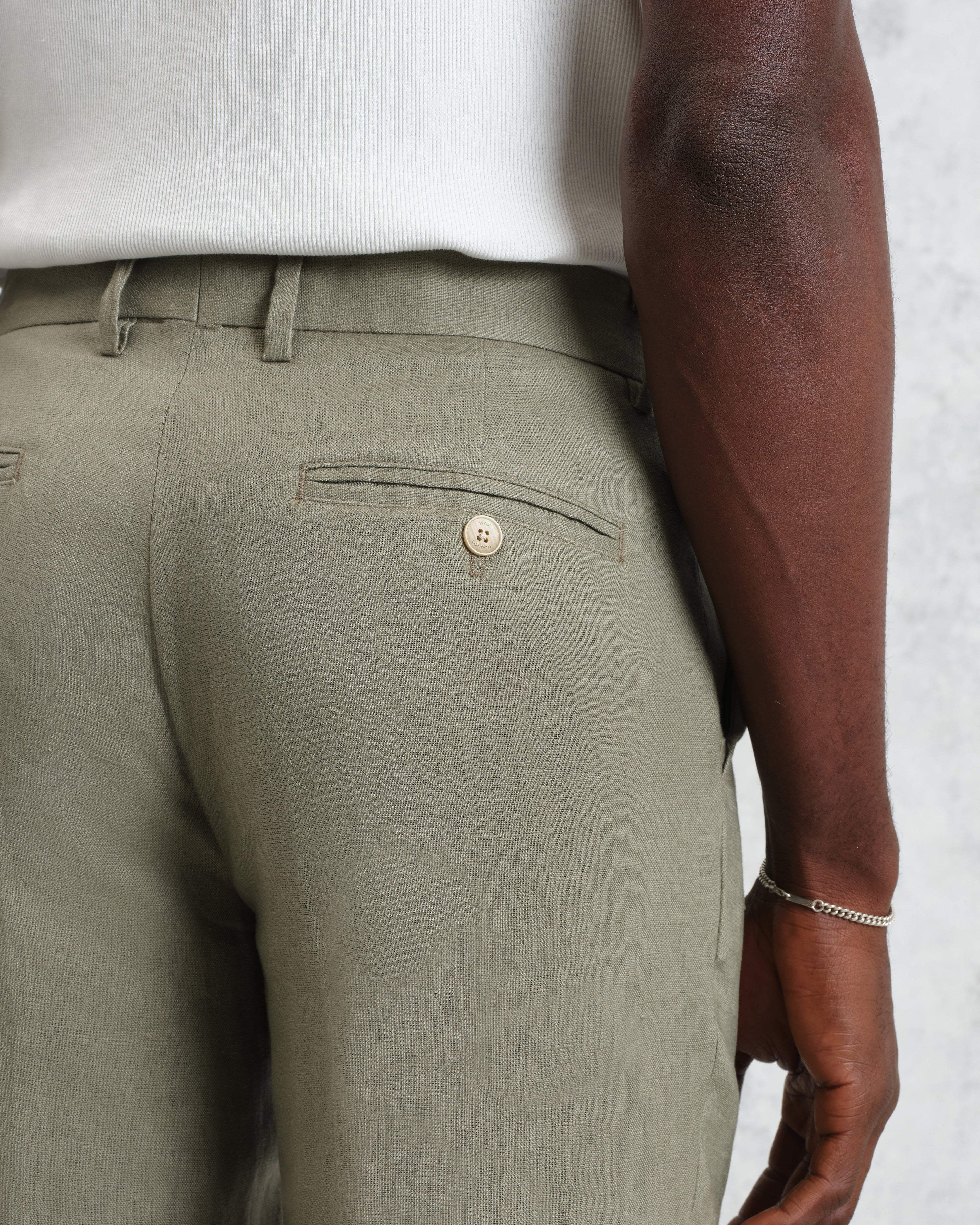 Alp - Khaki Linen Trousers