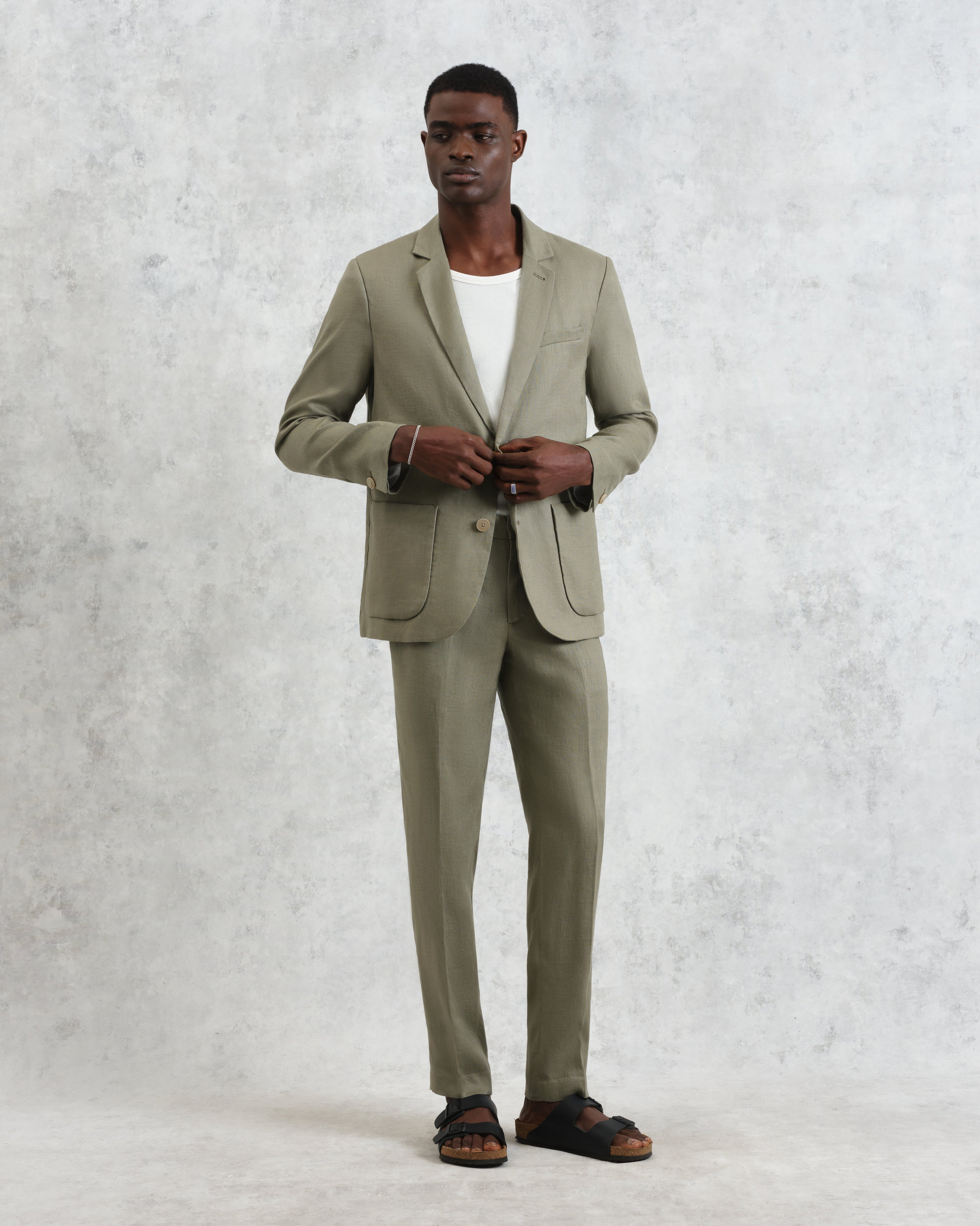 Fintry - Khaki Linen Blazer