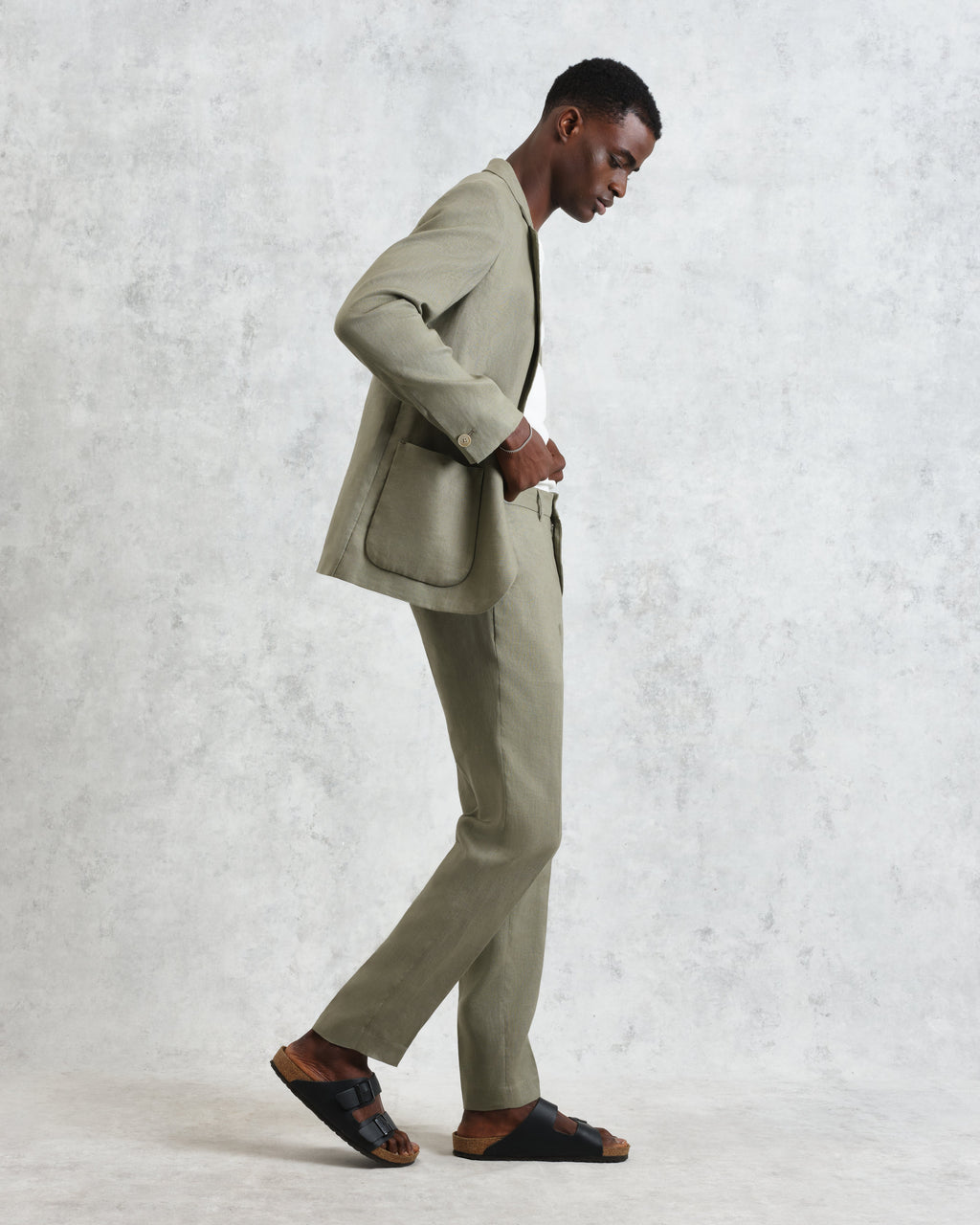 Fintry - Khaki Linen Blazer