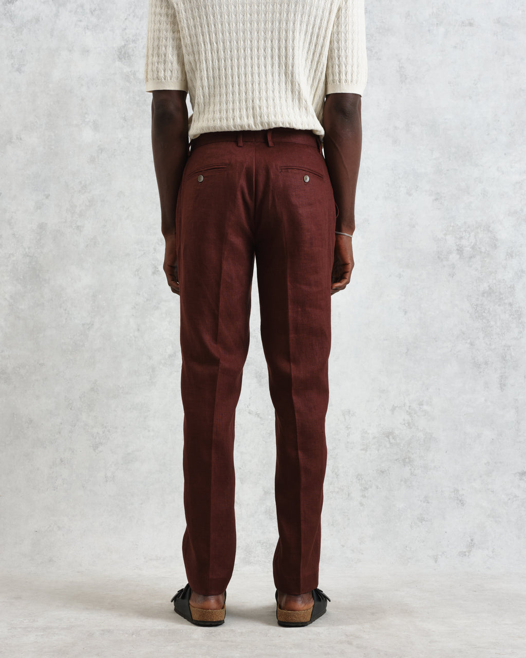 Alp - Merlot Linen Trousers