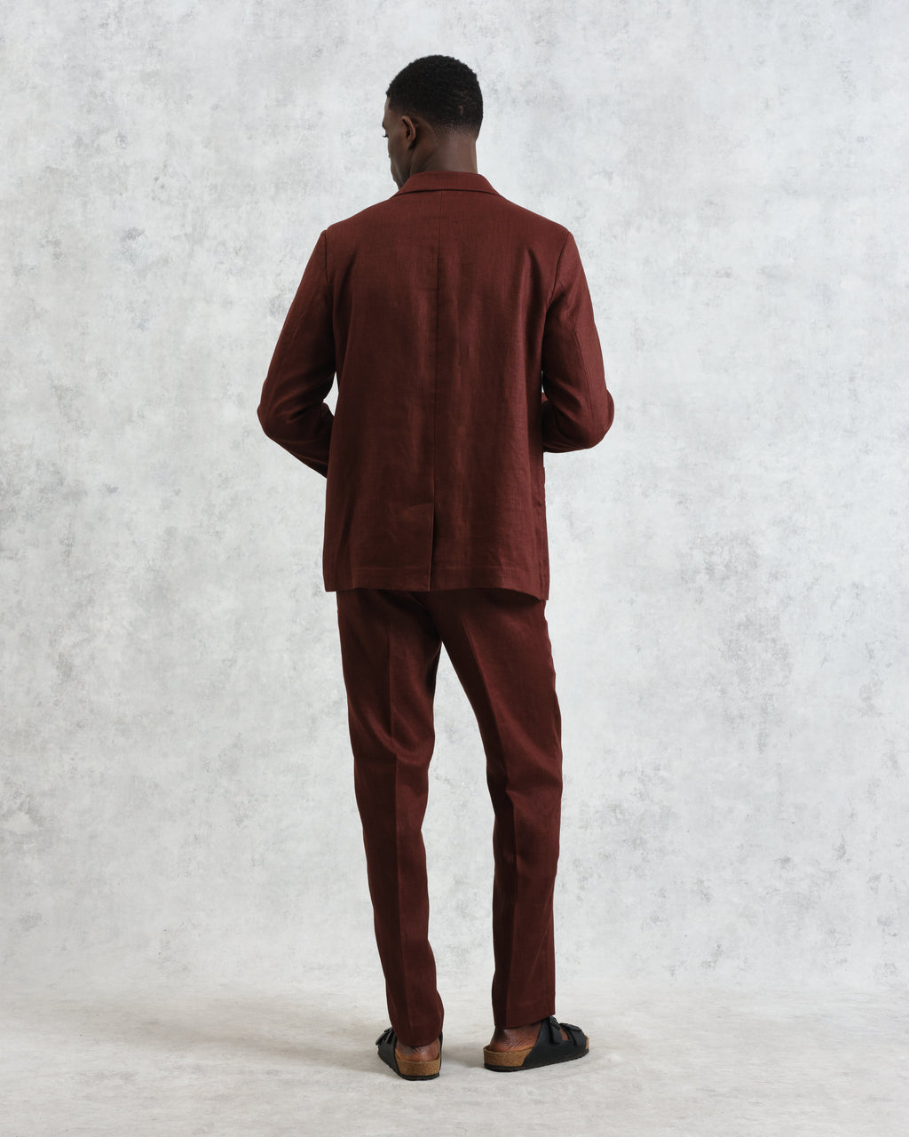 Fintry - Merlot Linen Blazer
