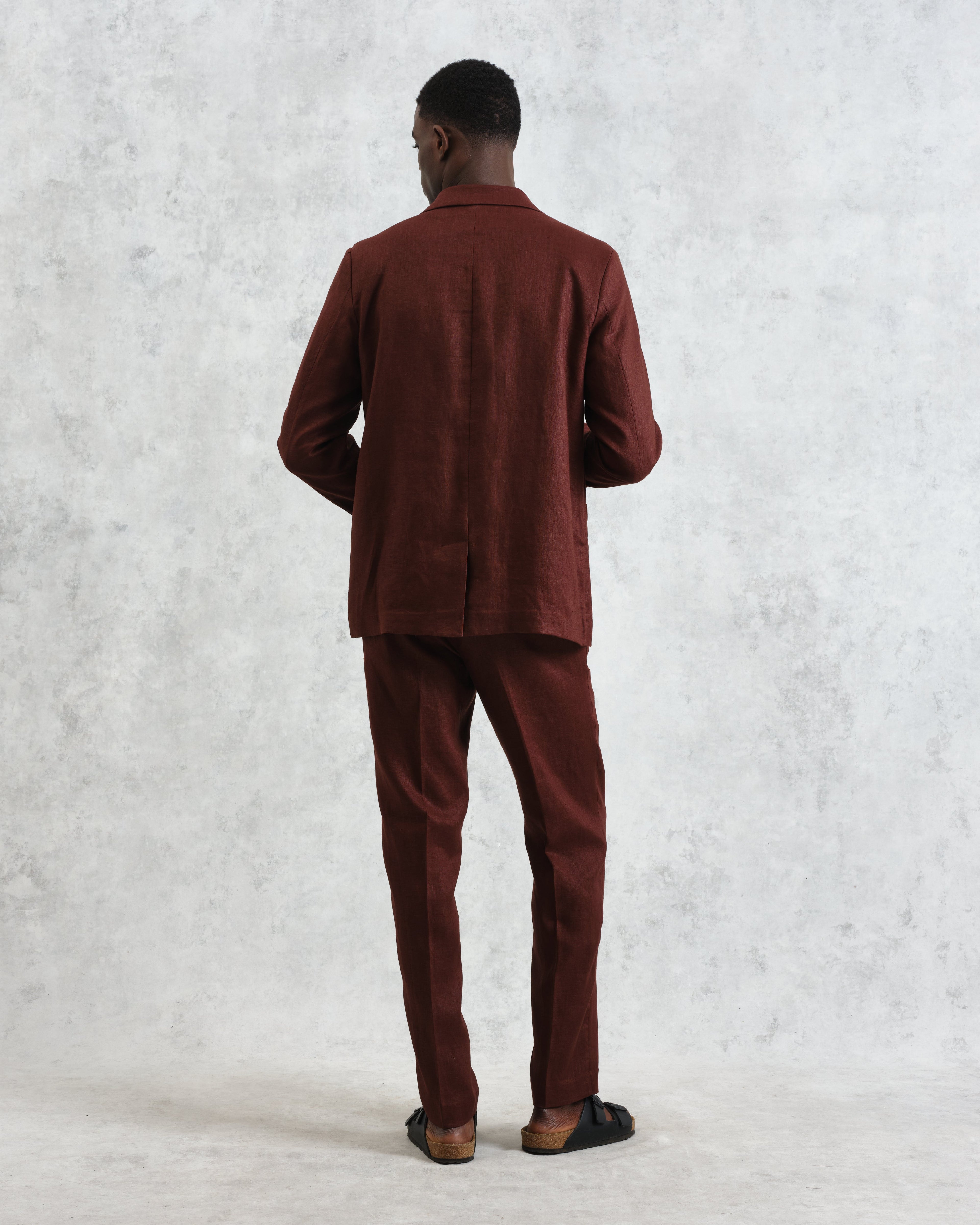 Fintry - Merlot Linen Blazer