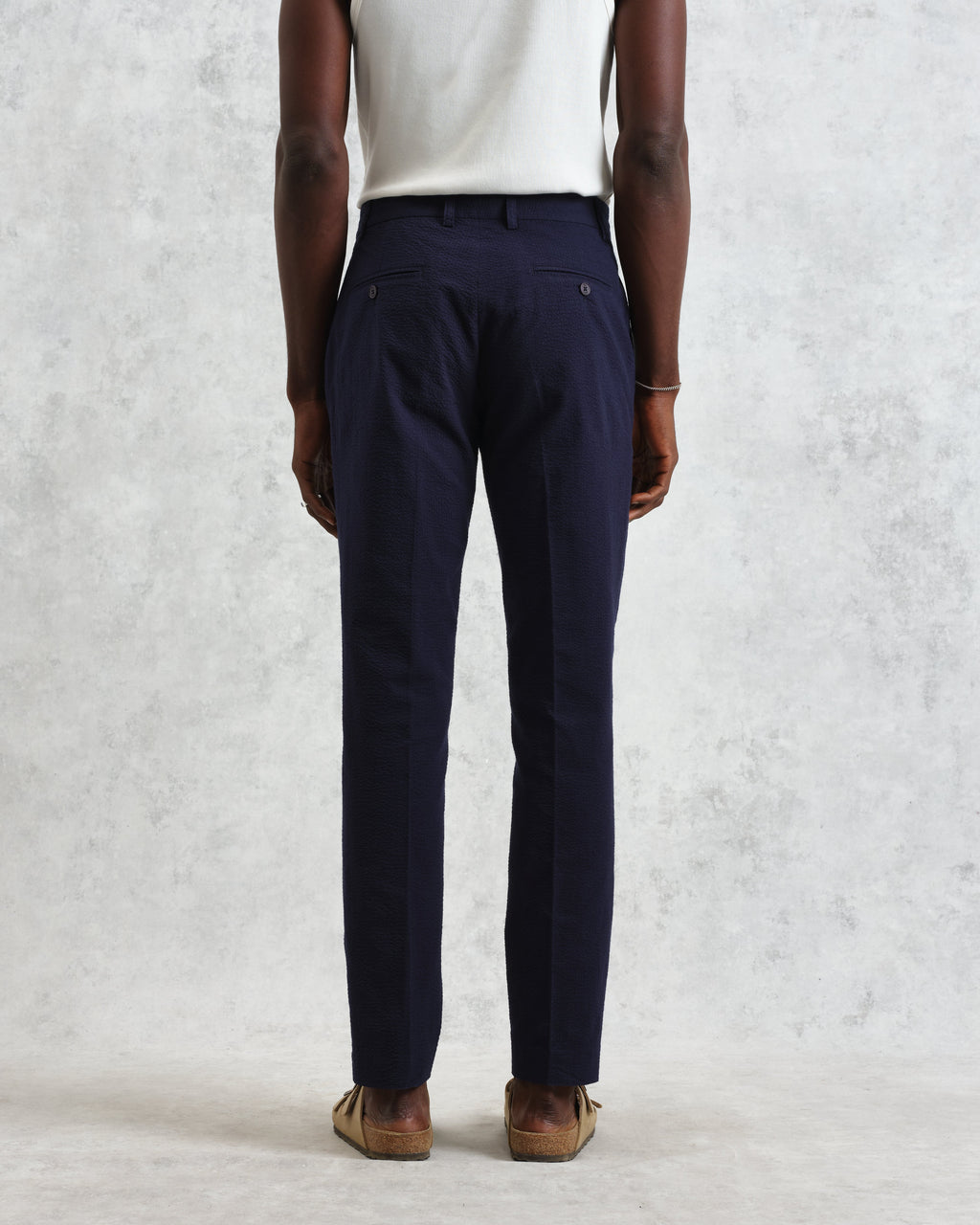 Alp - Navy Seersucker Trousers