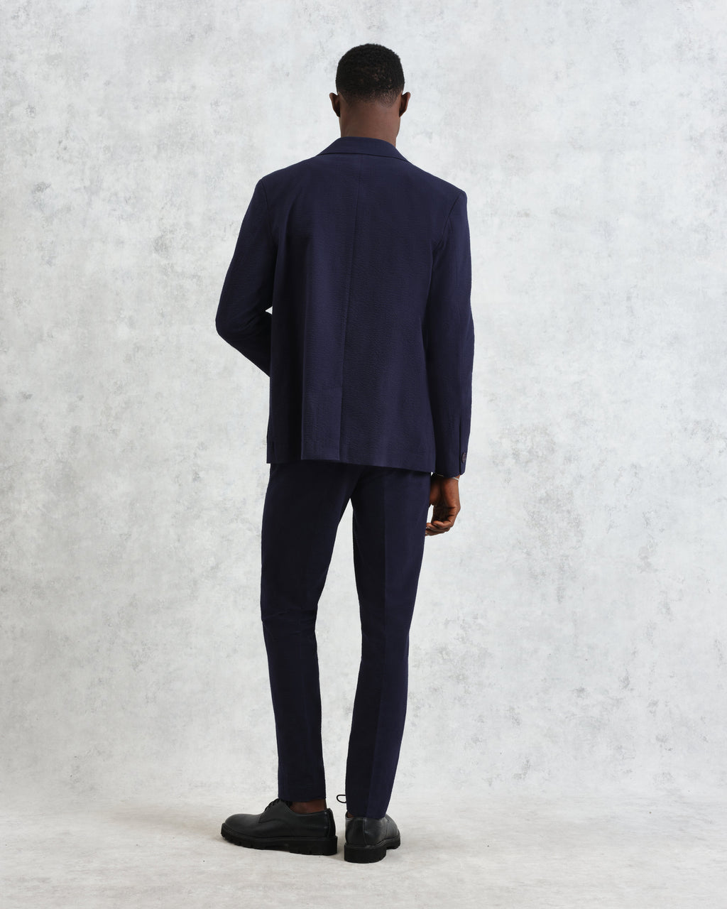 Fintry - Navy Seersucker Blazer