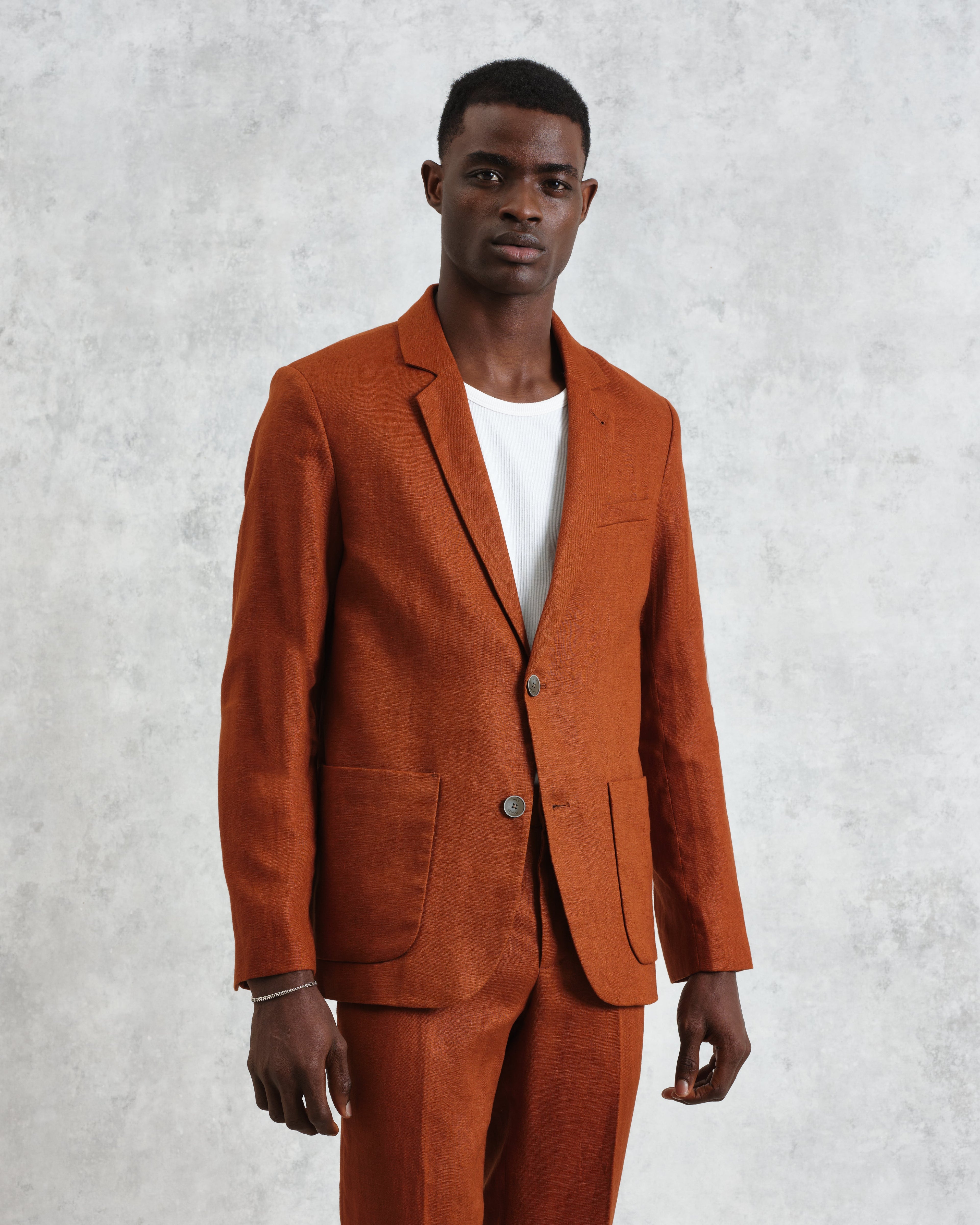 Fintry - Rust Linen Blazer