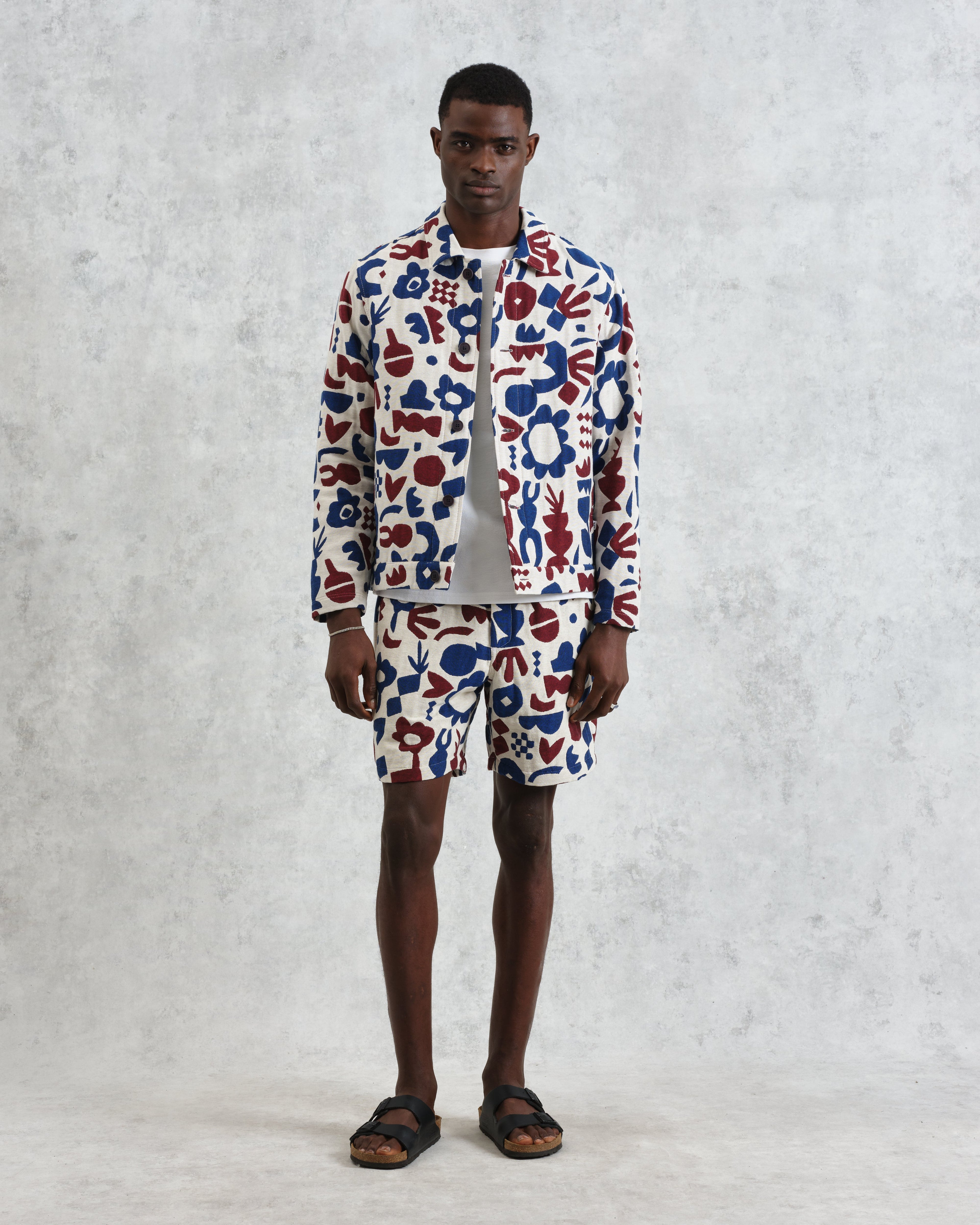 Iggy - Red And Blue Spin Jacquard Jacket