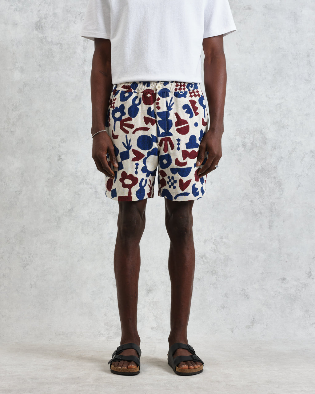 Kurt - Red And Blue Spin Jacquard Shorts
