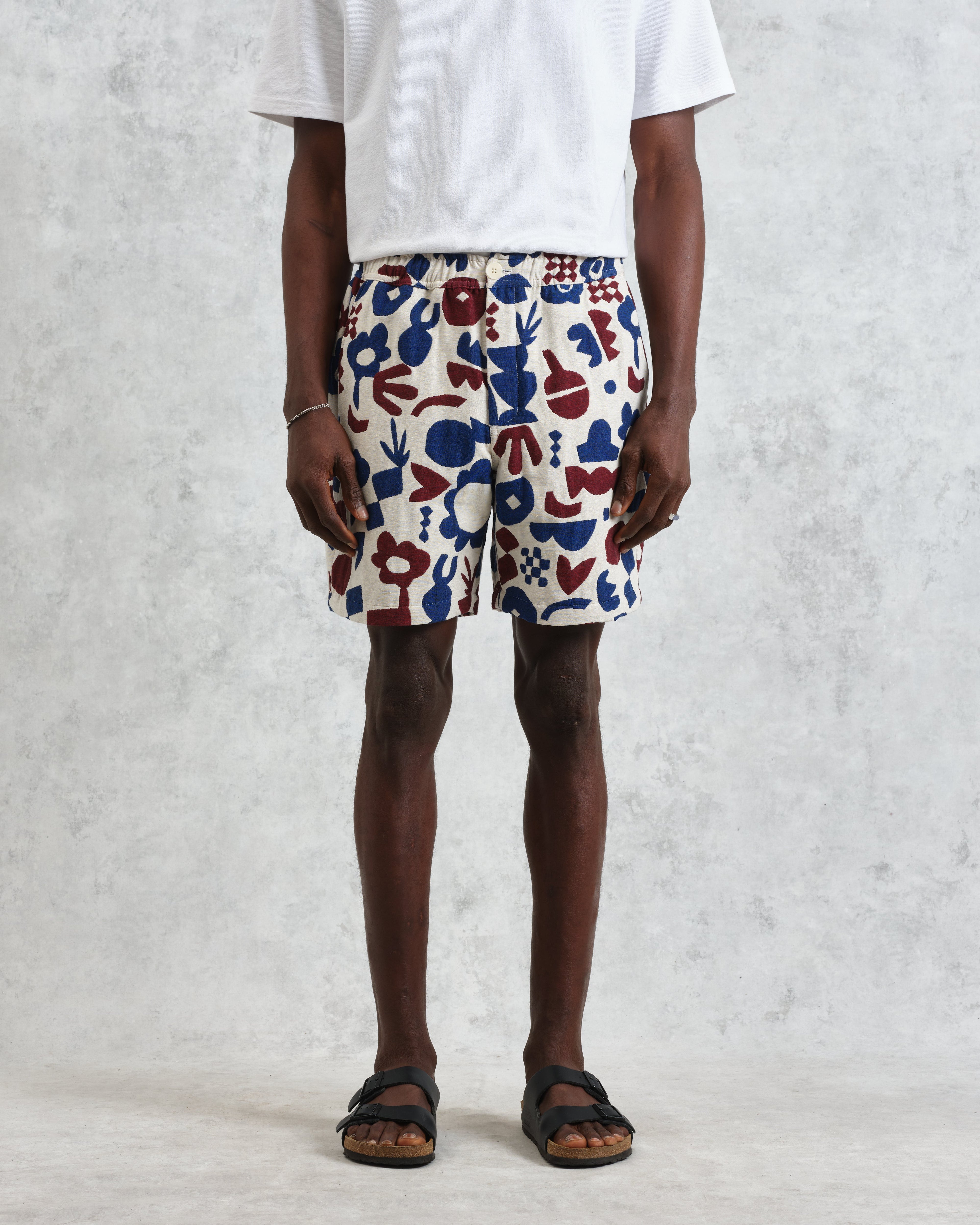 Kurt - Red And Blue Spin Jacquard Shorts