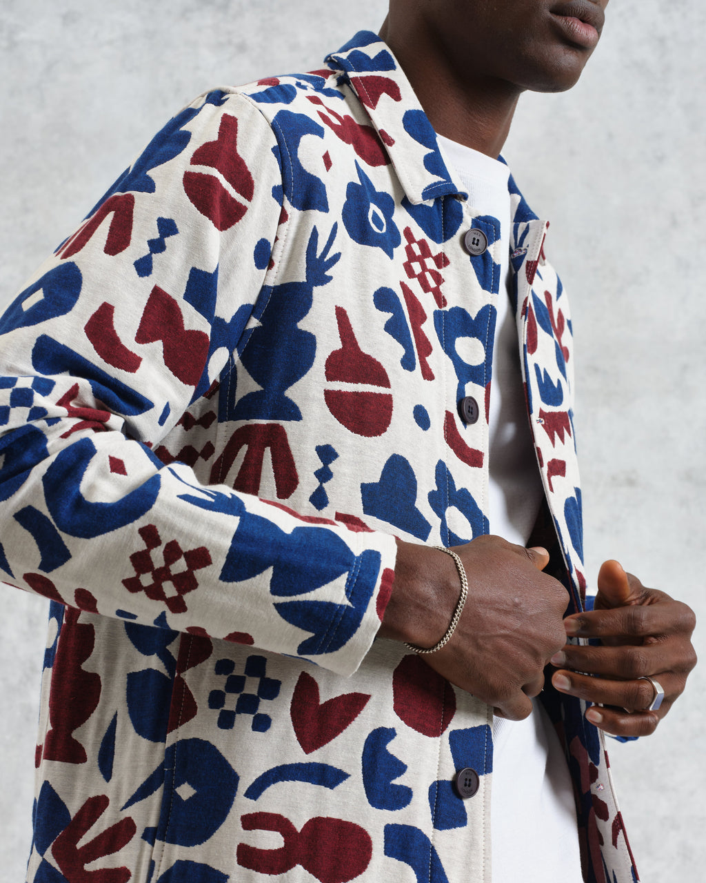 Iggy - Red And Blue Spin Jacquard Jacket