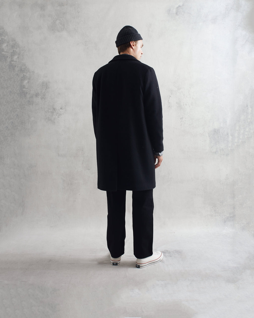 Sasso Coat Black Wool