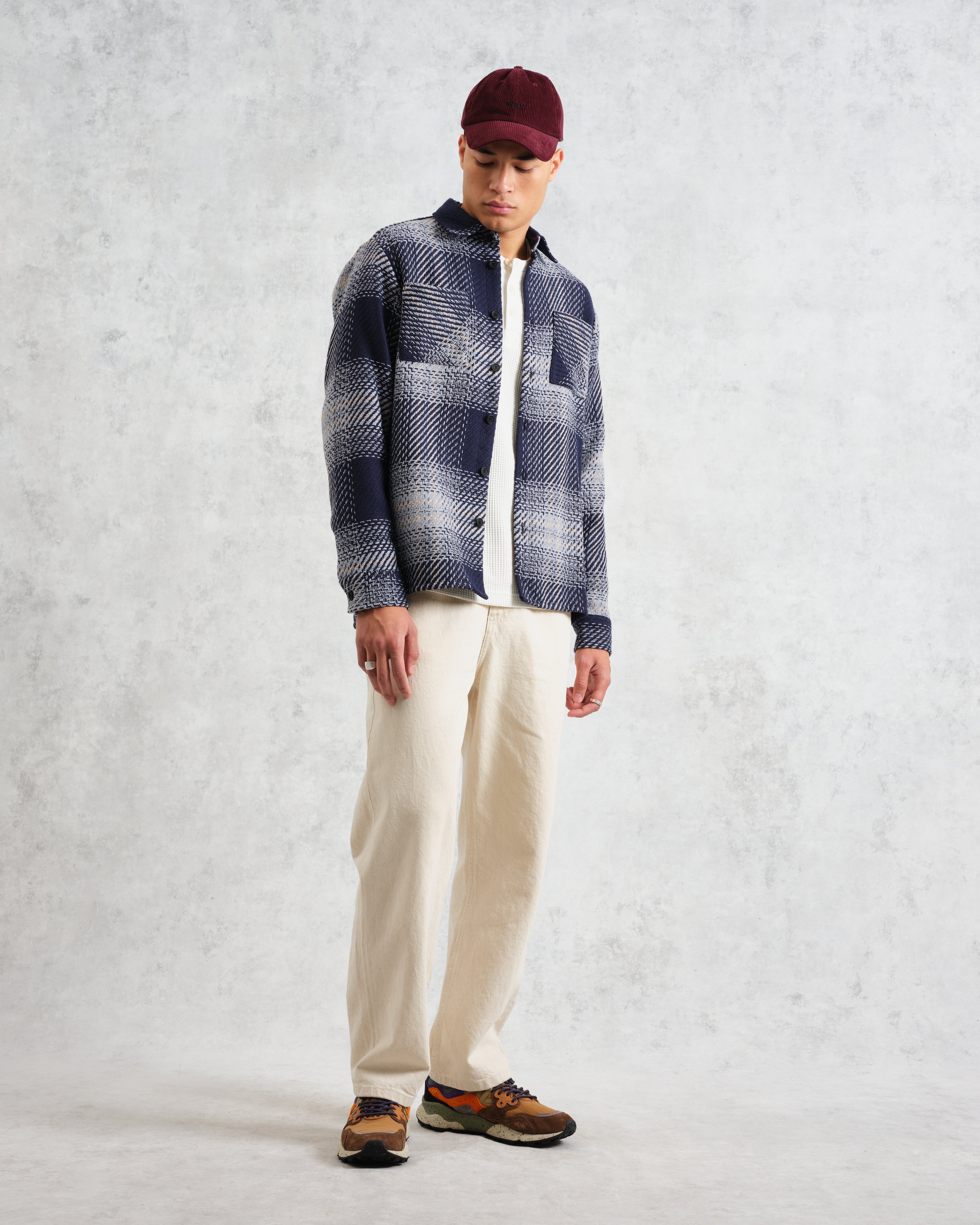 Whiting - Navy And Blue Ombre Check Overshirt