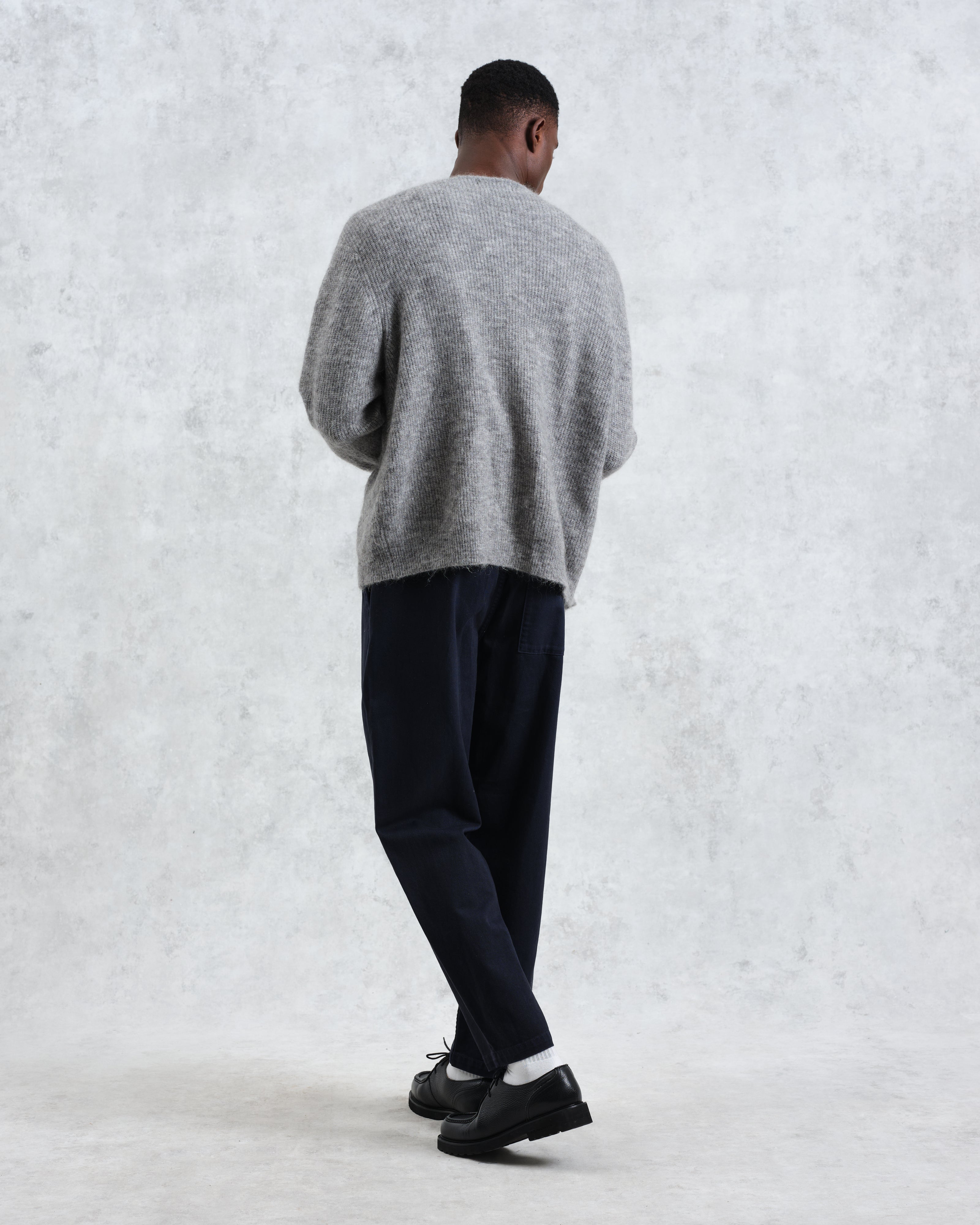 Alban - Grey Marl Mohair Blend Cardigan