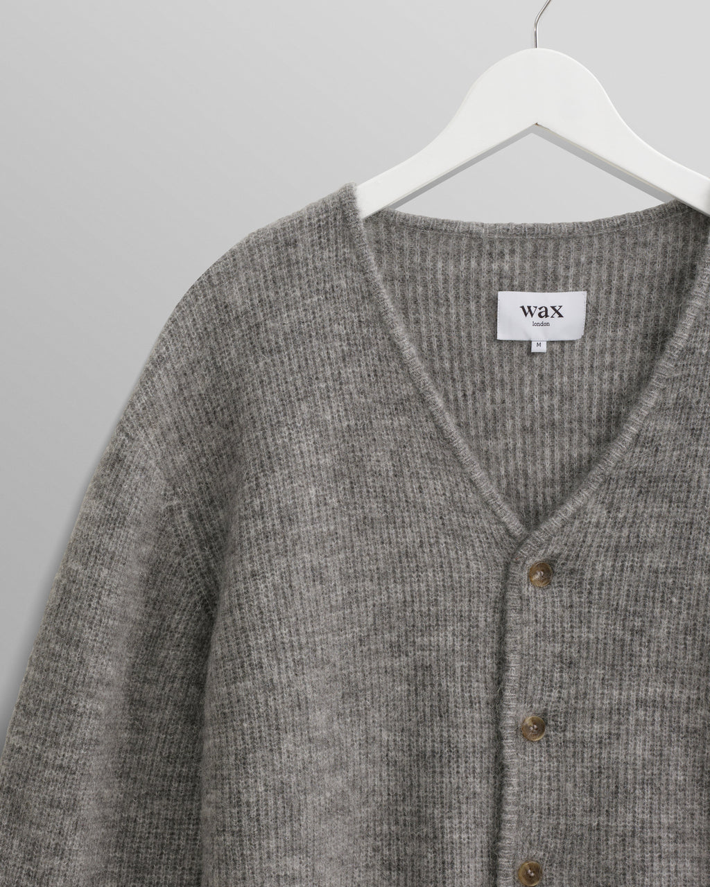 Alban - Grey Marl Mohair Blend Cardigan