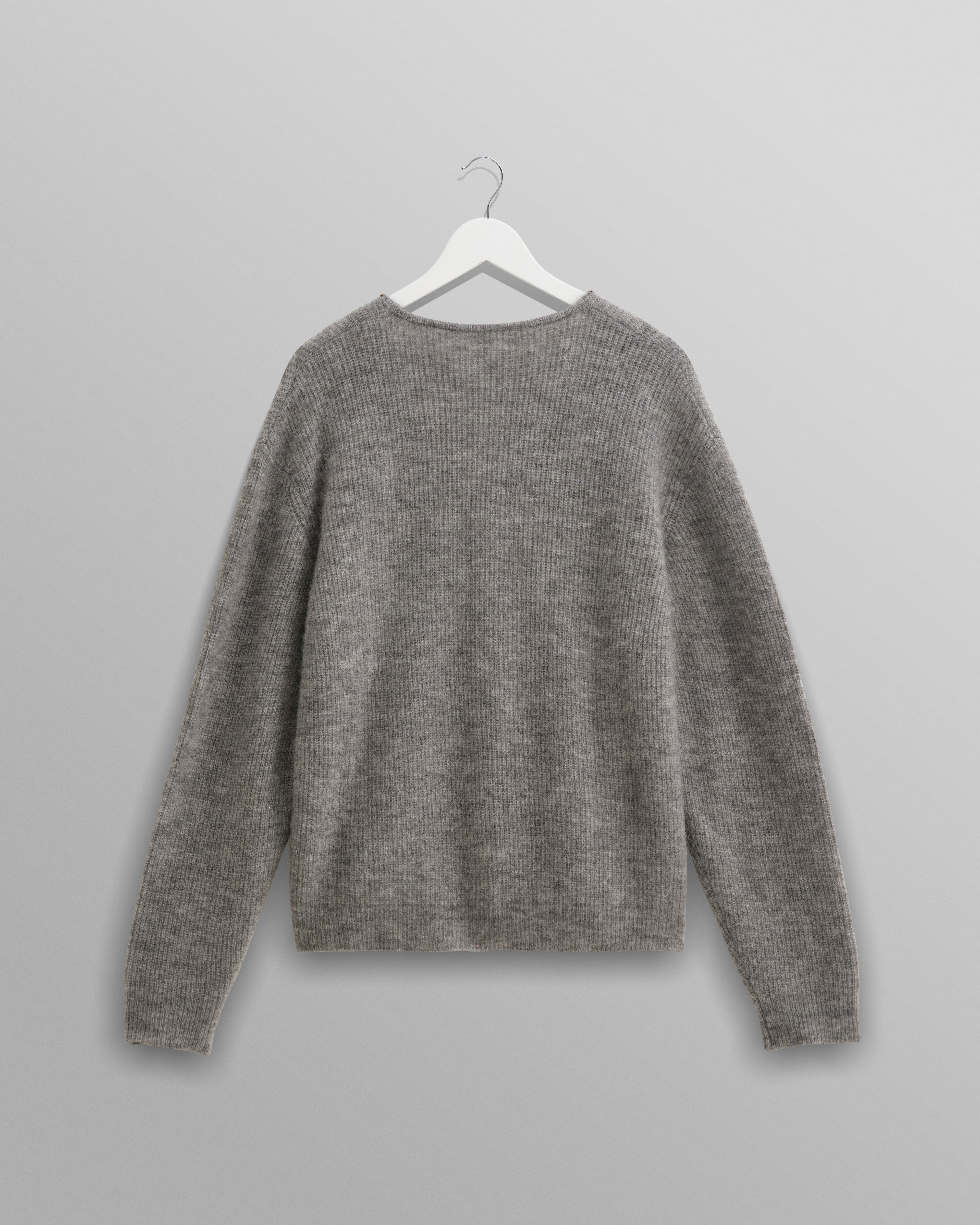 Alban - Grey Marl Mohair Blend Cardigan