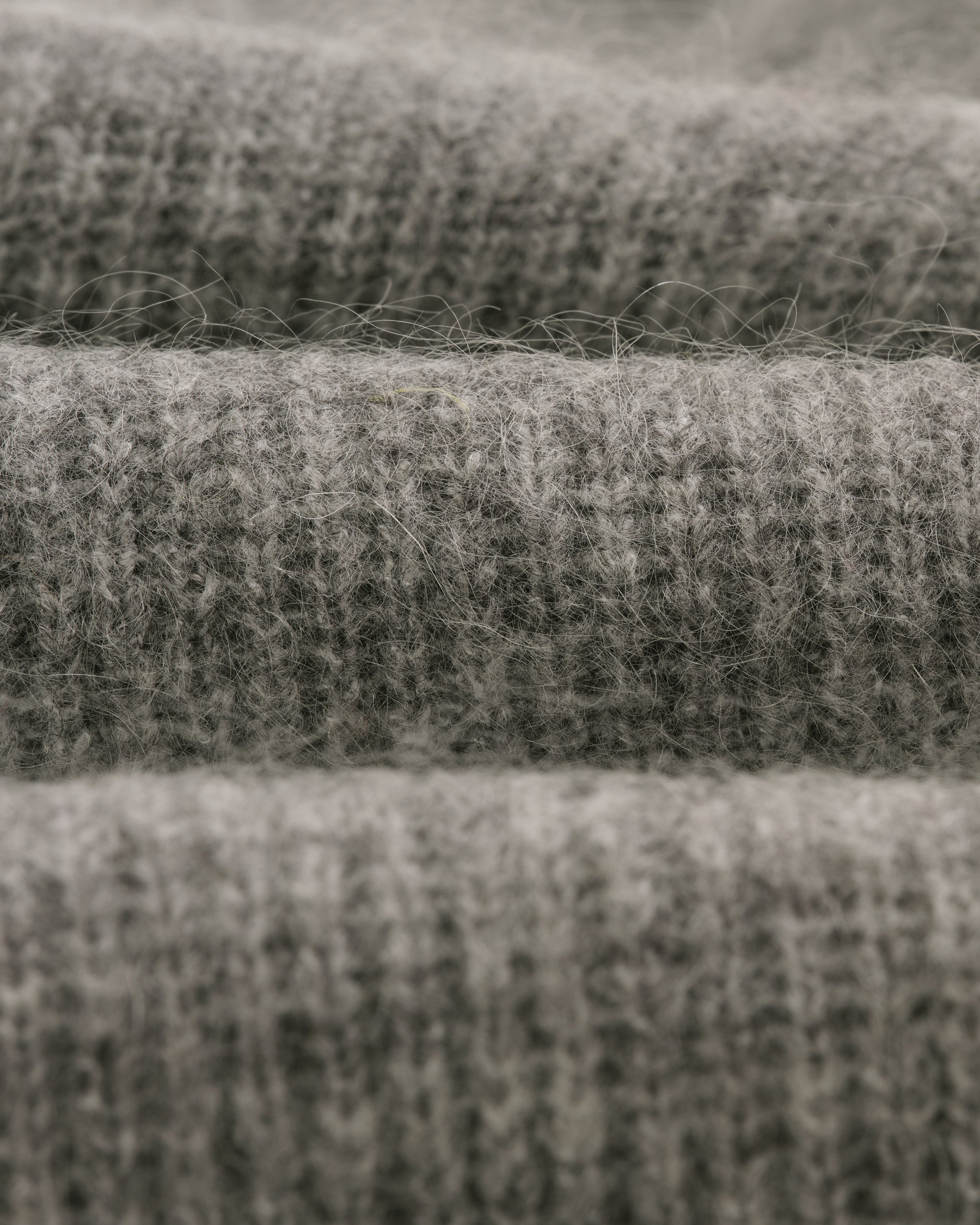 Alban - Grey Marl Mohair Blend Cardigan