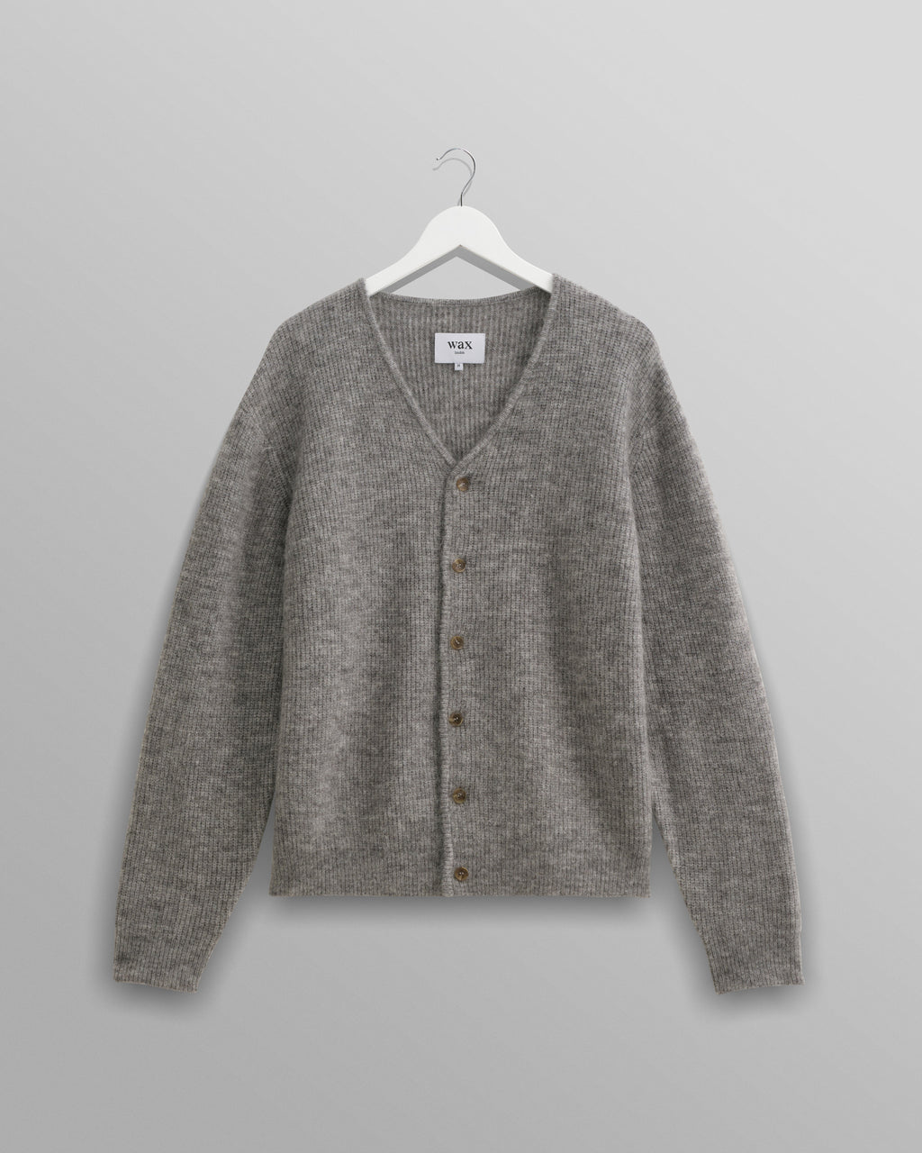 Alban - Grey Marl Mohair Blend Cardigan