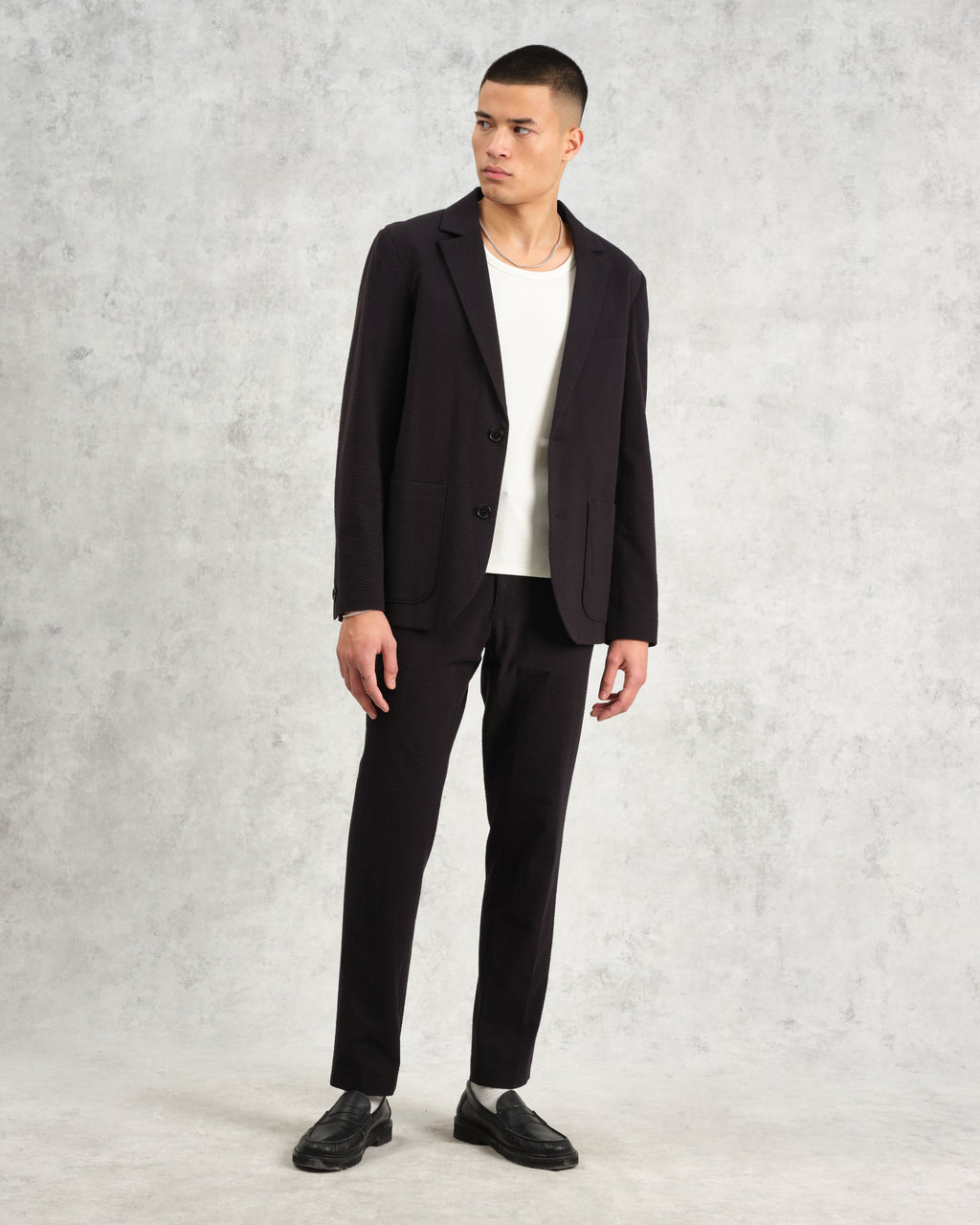 Alp - Black Seersucker Trousers