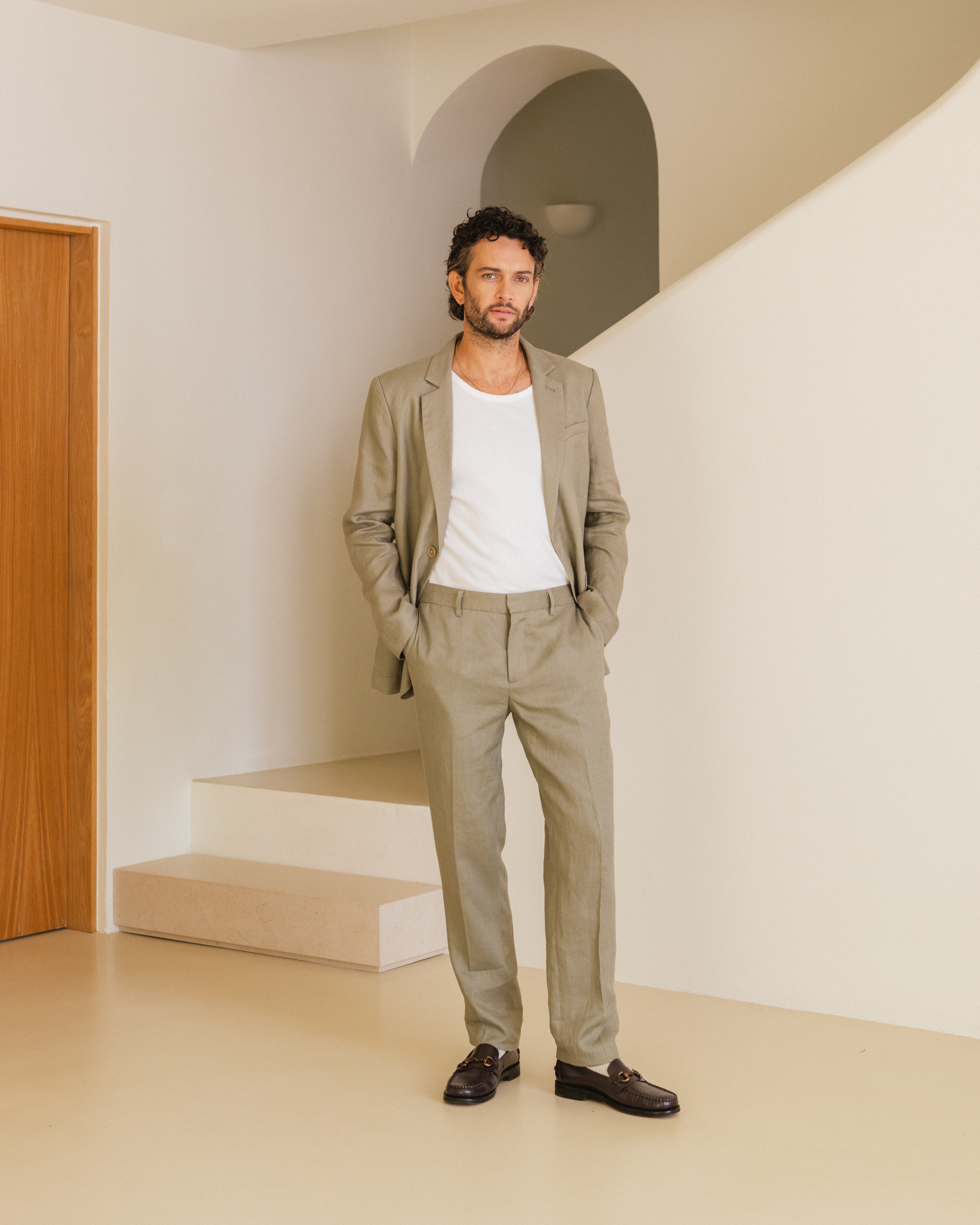 Alp - Khaki Linen Trousers