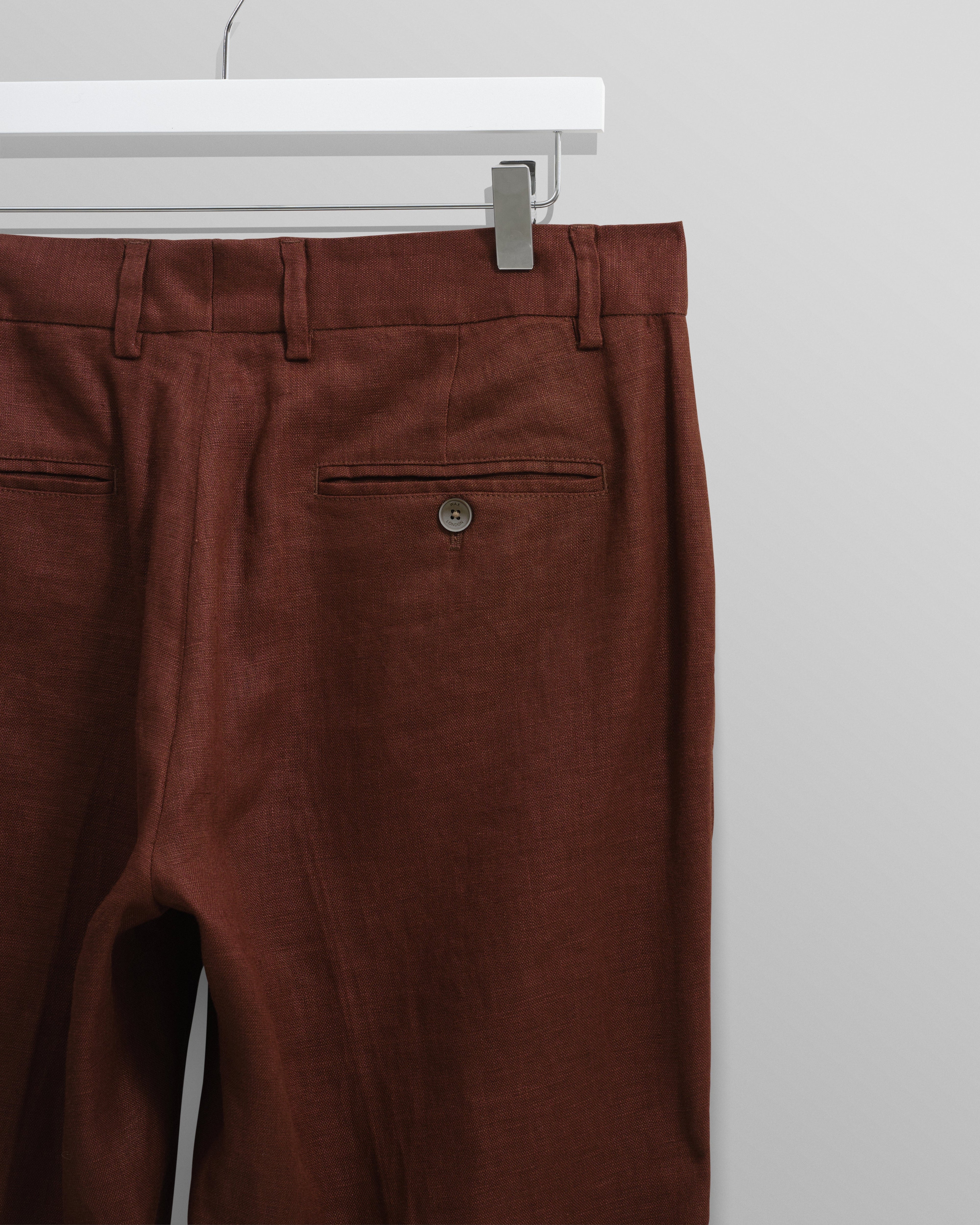 Alp - Merlot Linen Trousers