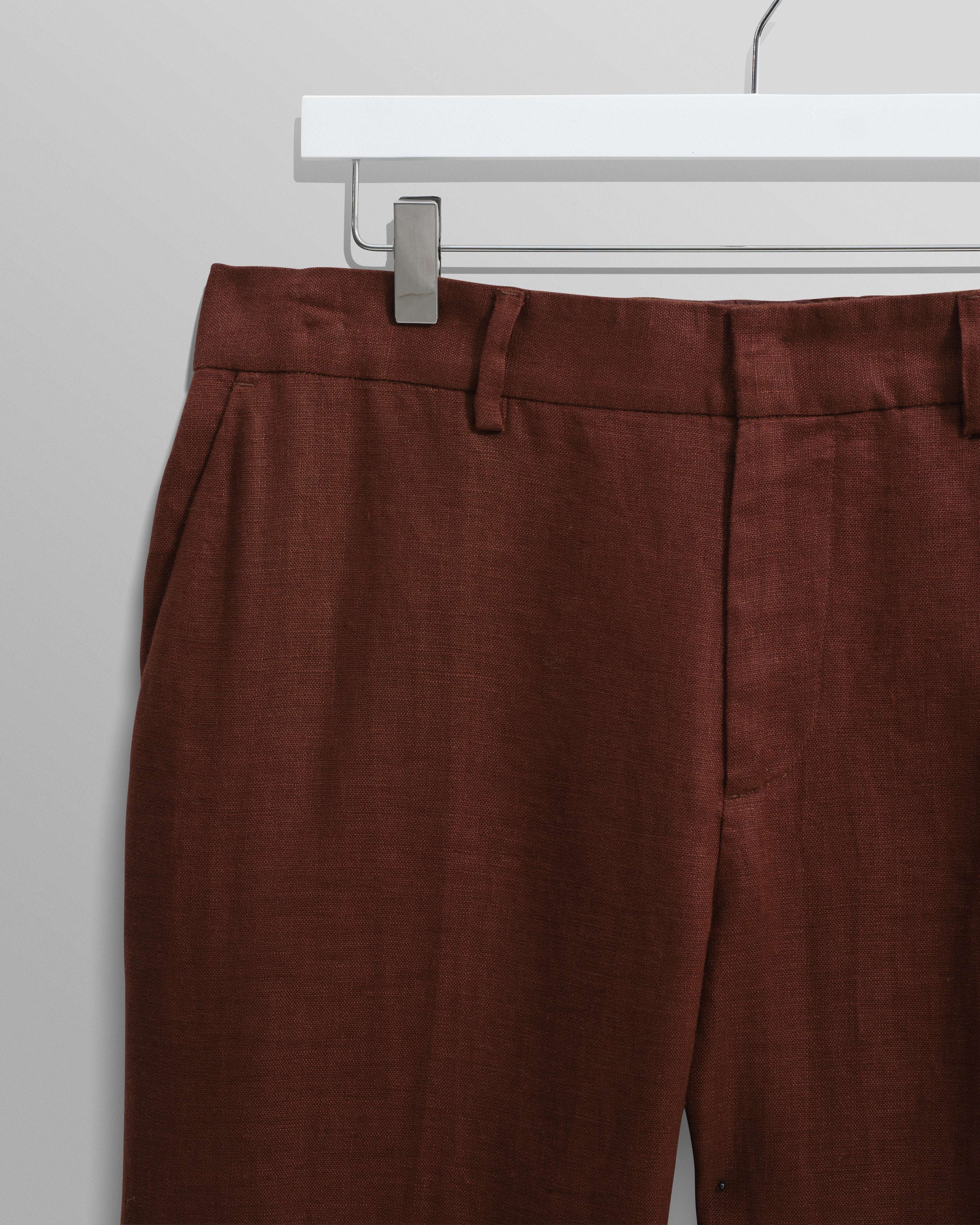 Alp - Merlot Linen Trousers