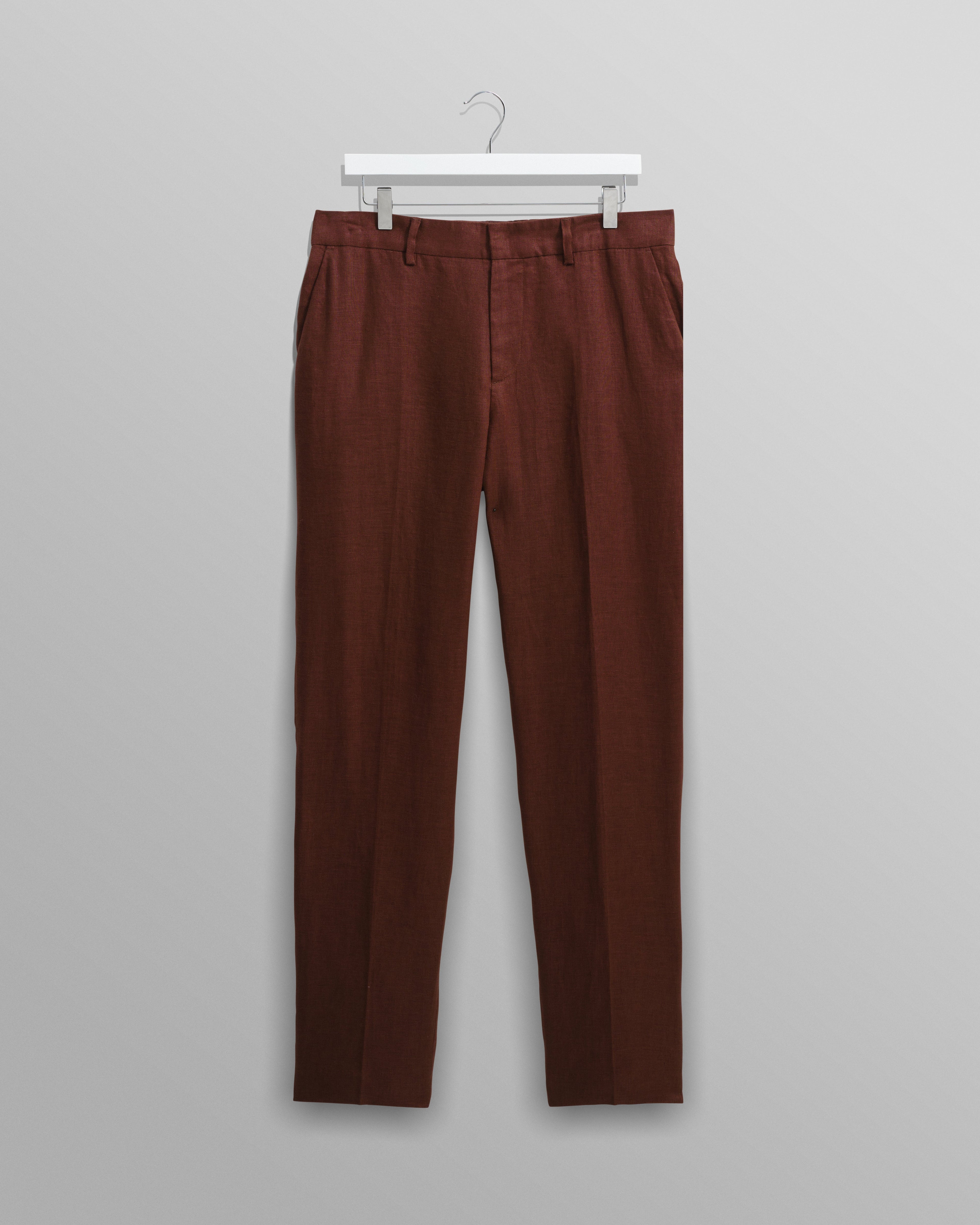Alp - Merlot Linen Trousers