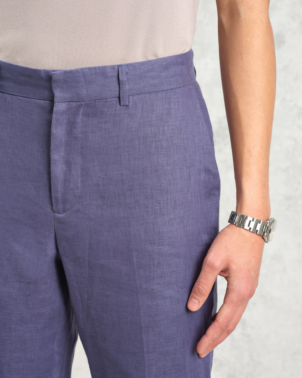 Alp - Mid-Blue Linen Trousers