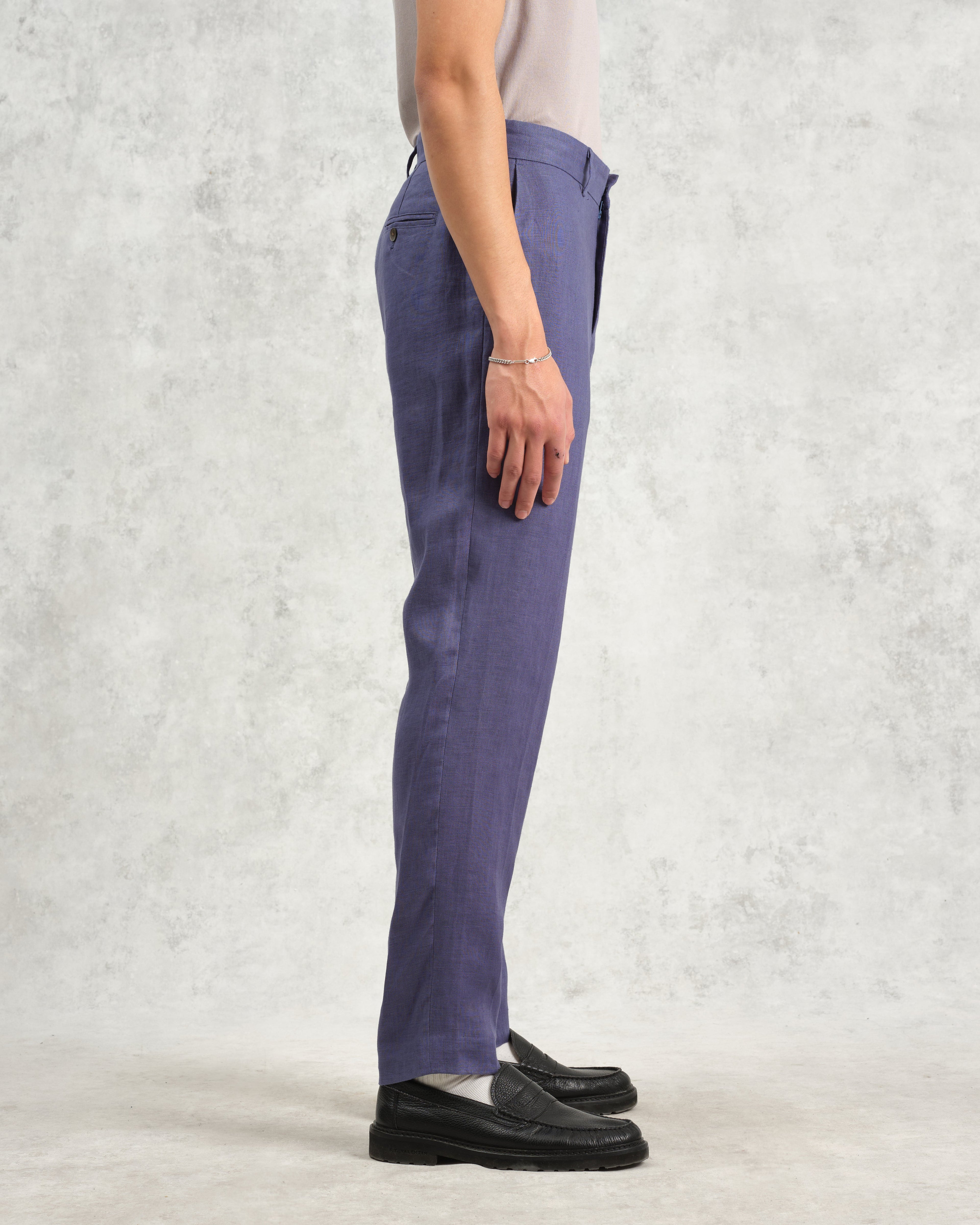 Alp - Mid-Blue Linen Trousers