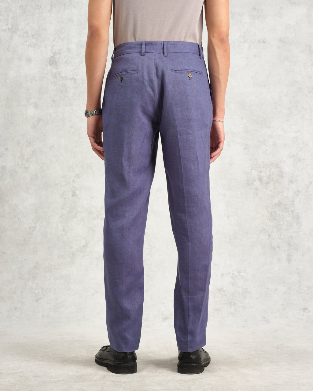 Alp - Mid-Blue Linen Trousers