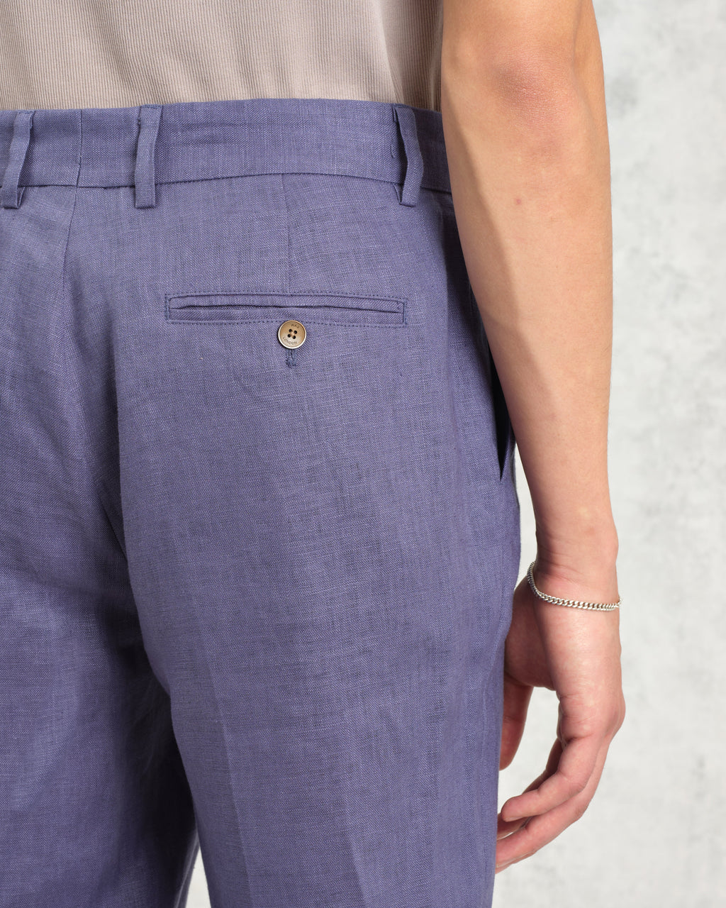 Alp - Mid-Blue Linen Trousers