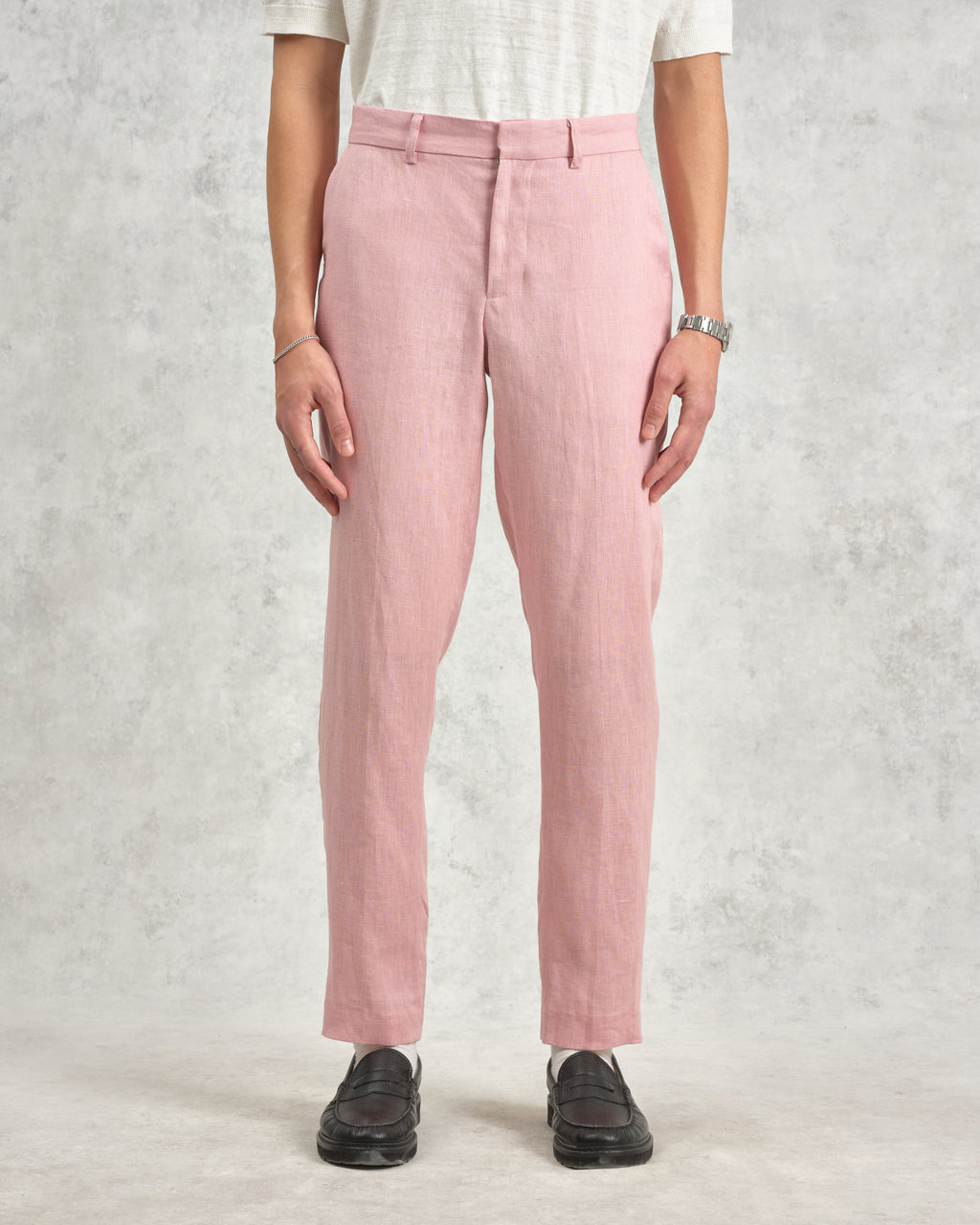 Alp - Pale Pink Linen Trousers