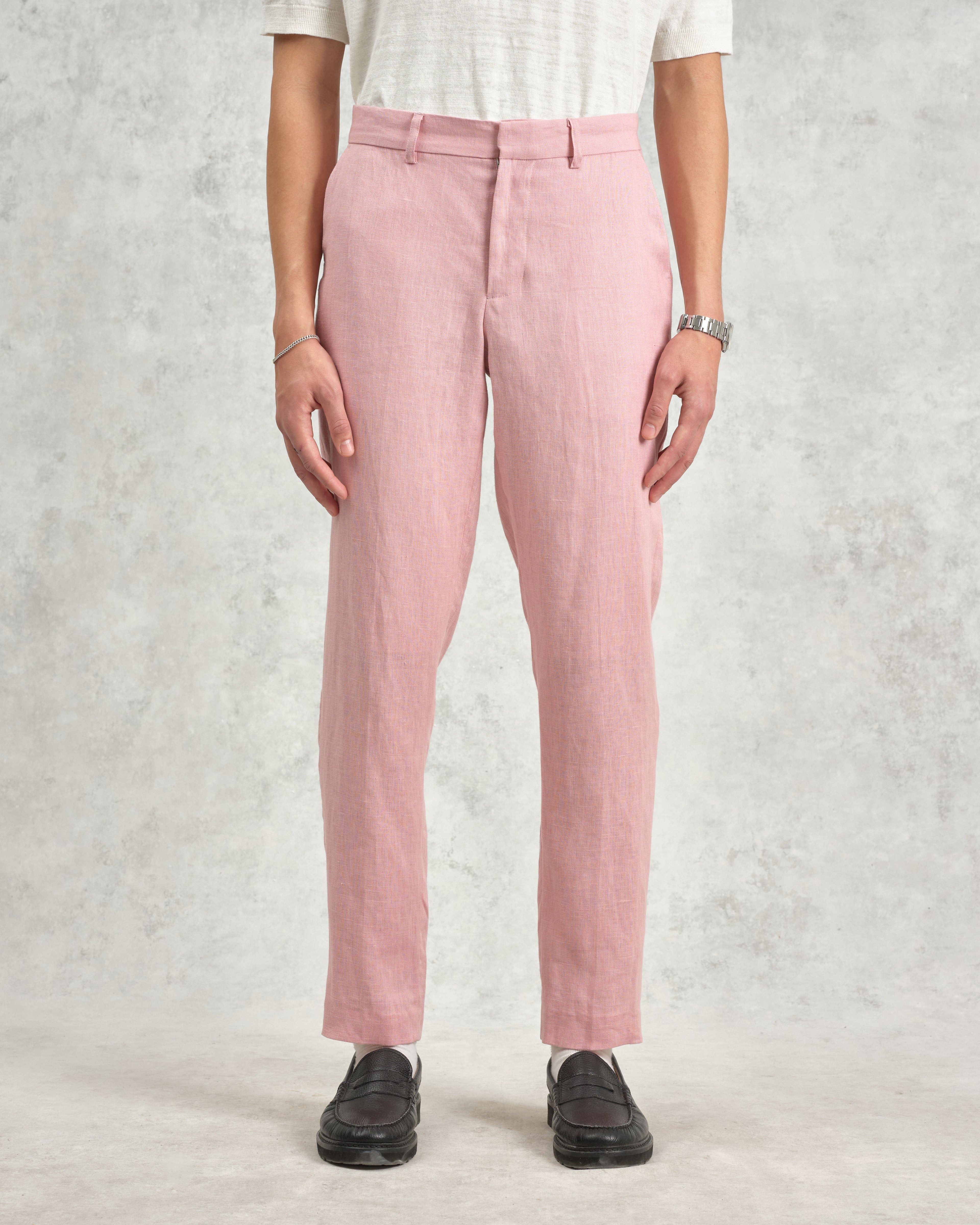 Alp - Pale Pink Linen Trousers