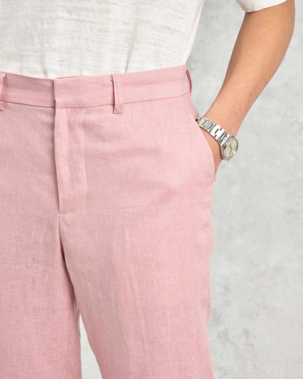 Alp - Pale Pink Linen Trousers