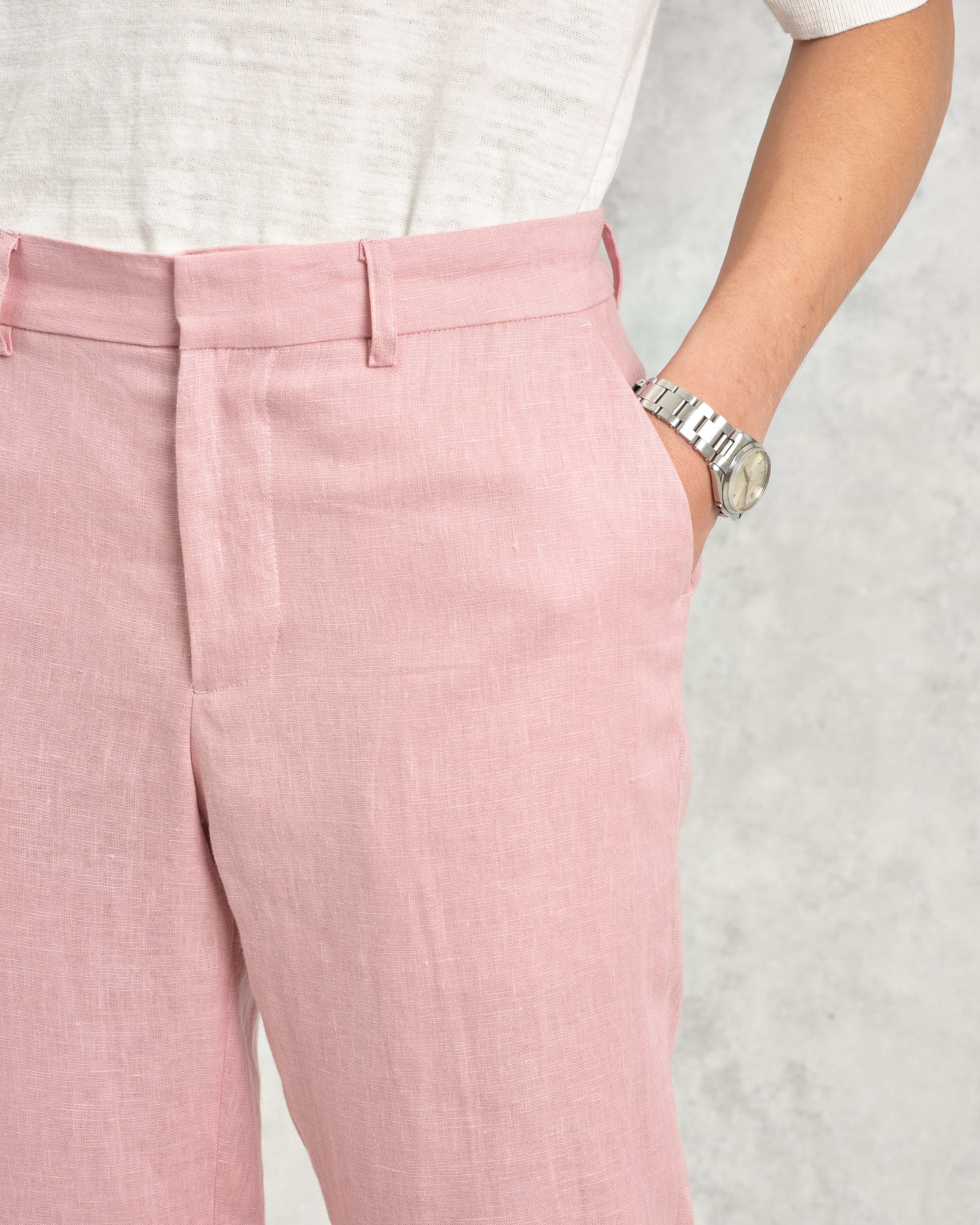 Alp - Pale Pink Linen Trousers