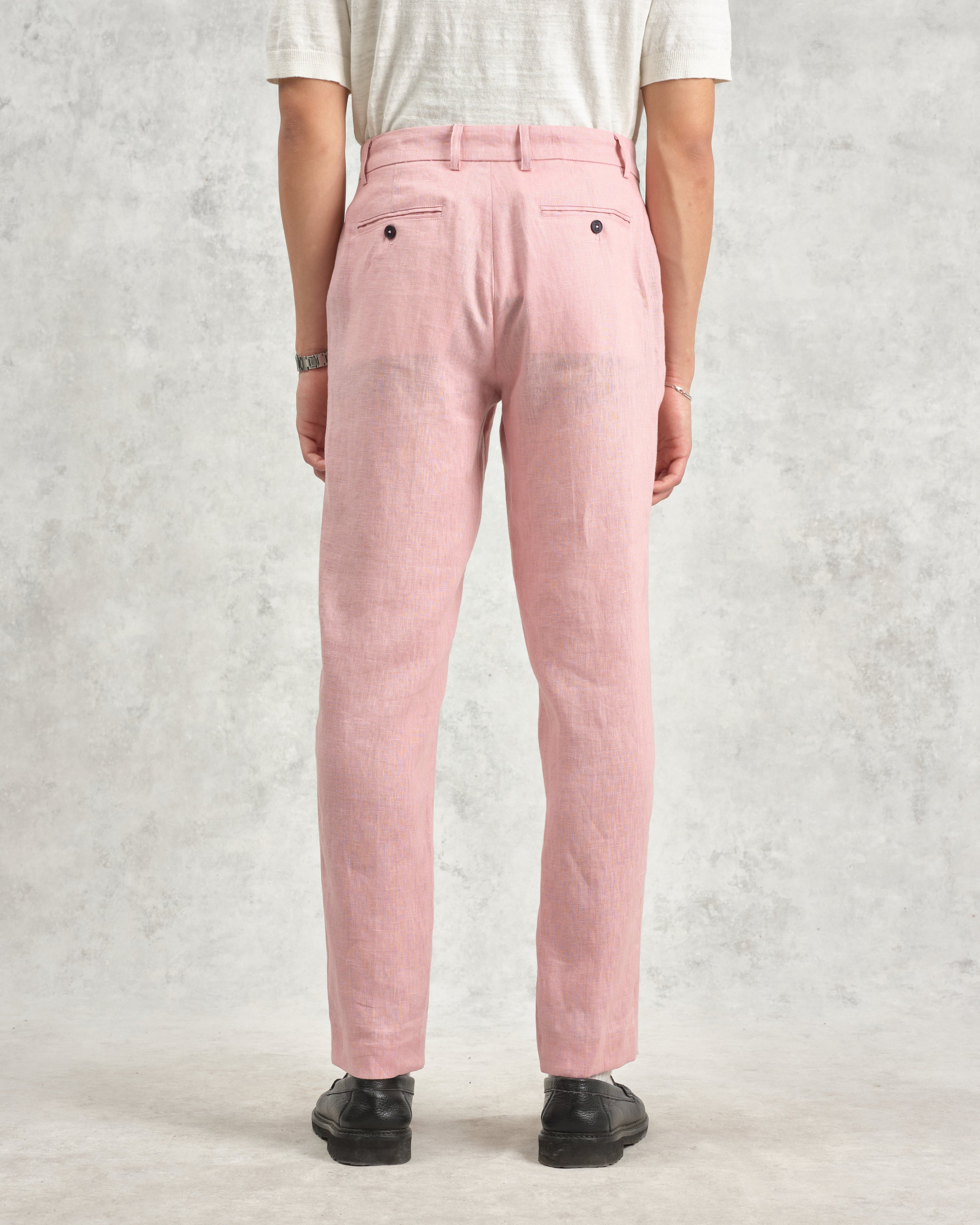 Alp - Pale Pink Linen Trousers