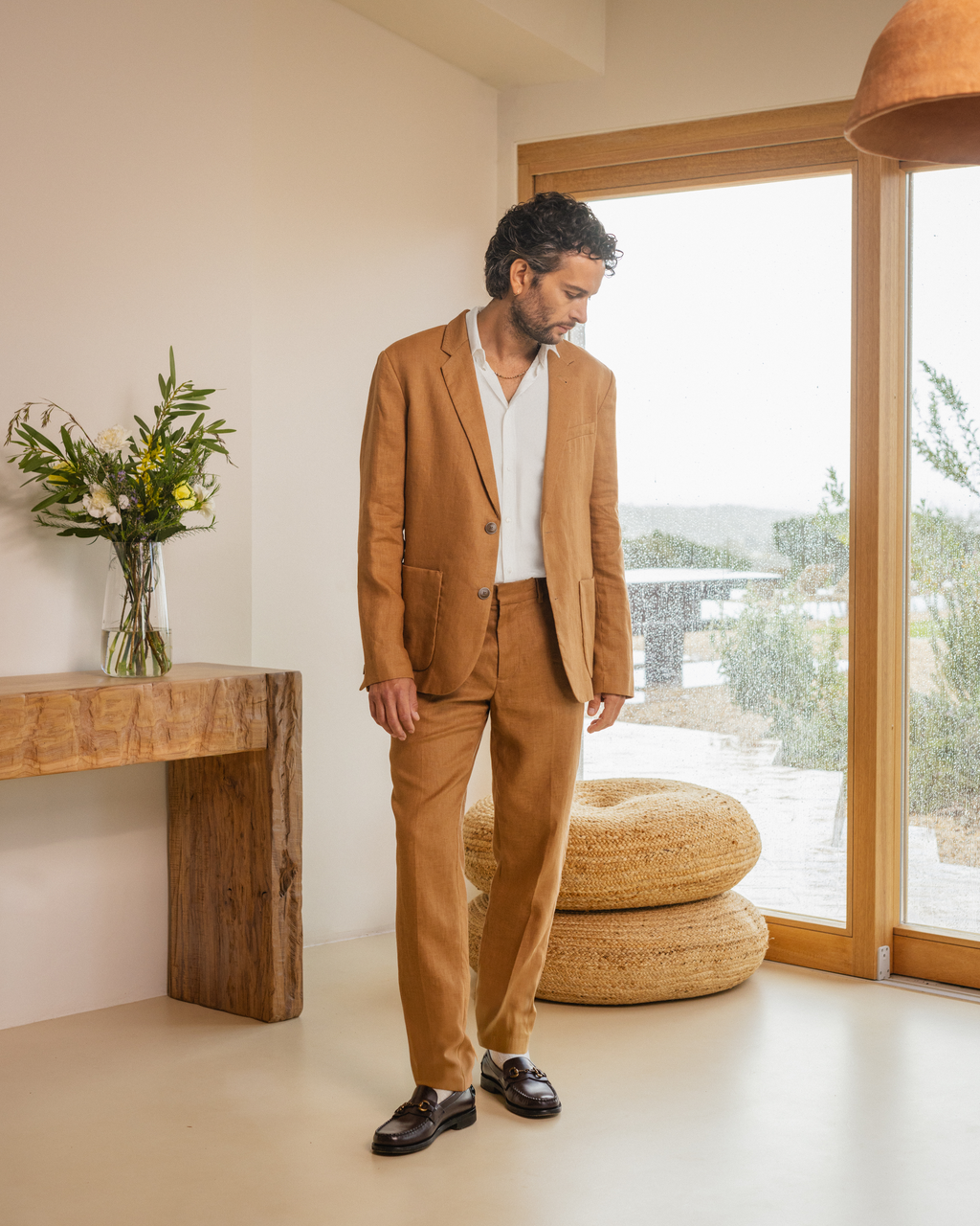 Alp - Tan Linen Trousers
