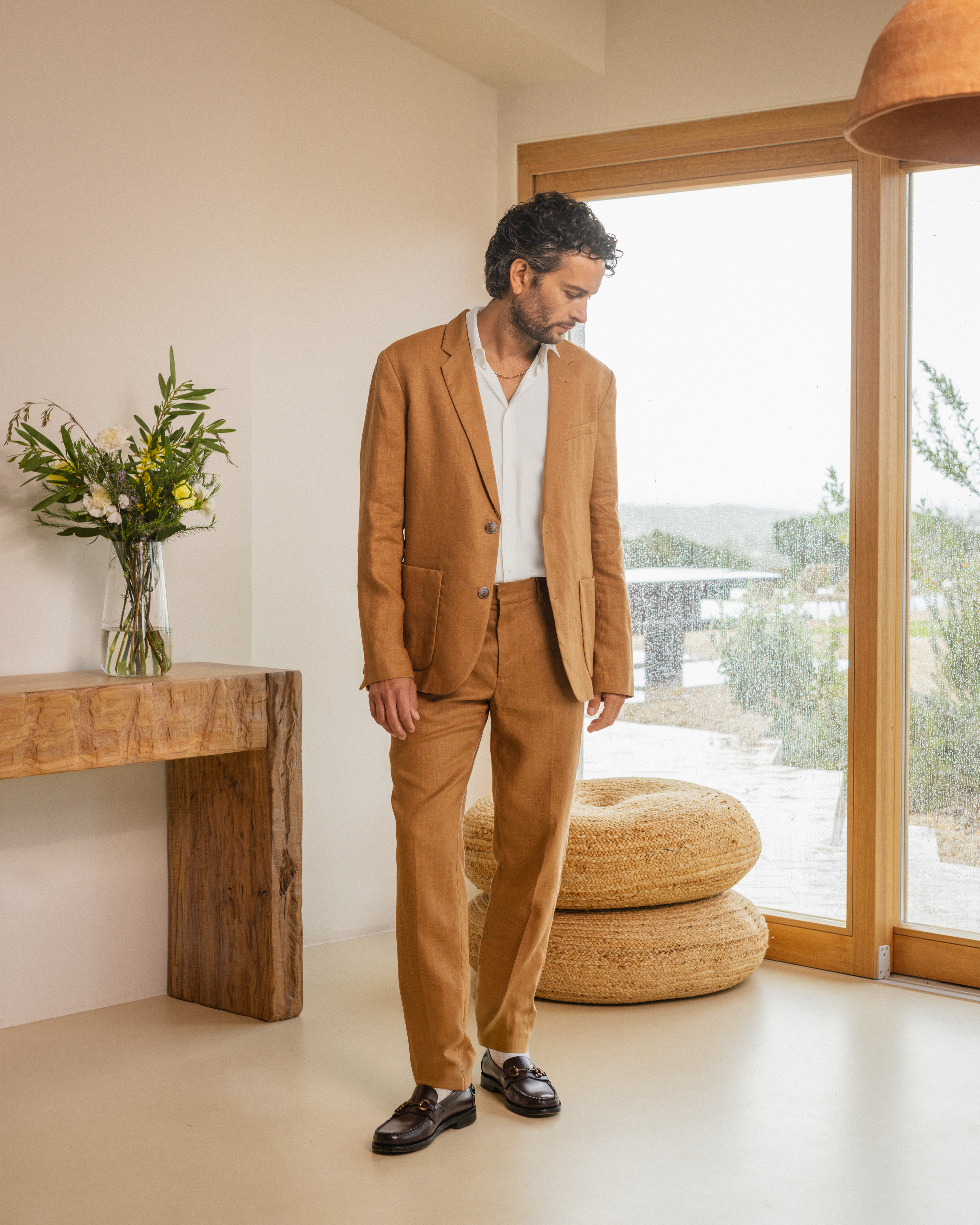 Alp - Tan Linen Trousers