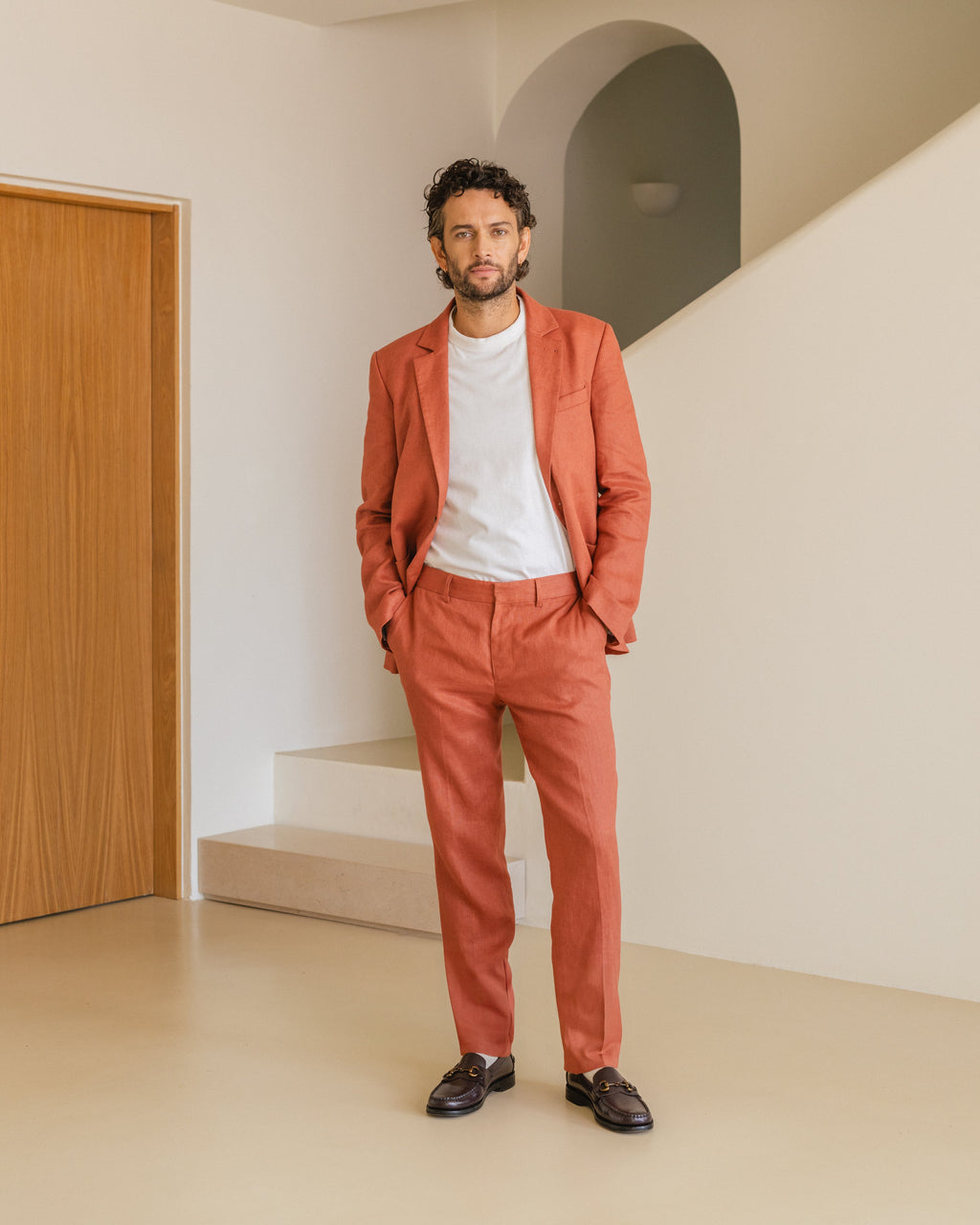 Alp - Terracotta Linen Trousers