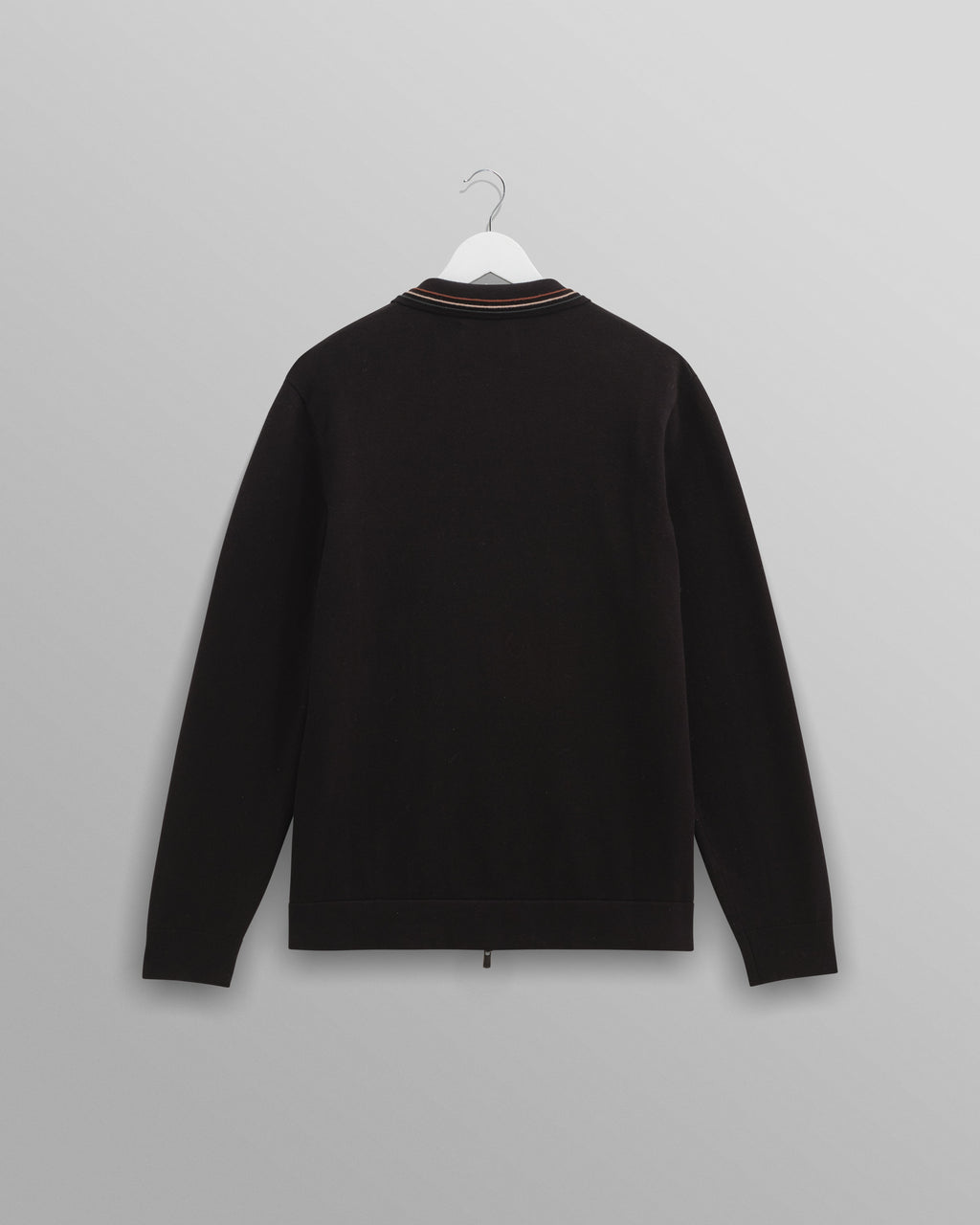 Amble - Black Milano-Knit Long Sleeve Polo