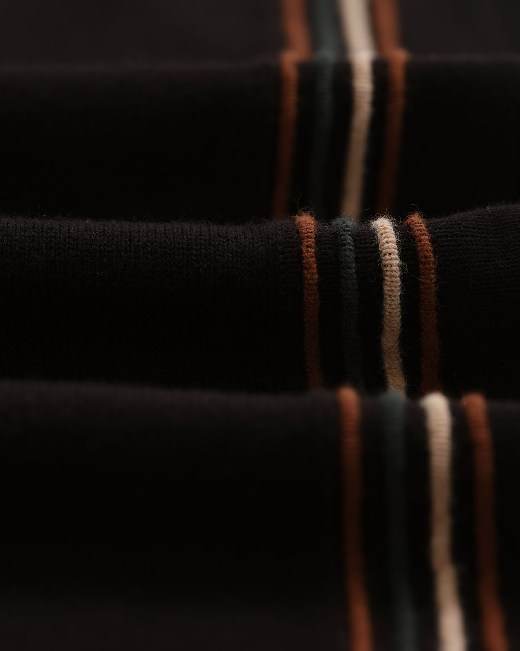 Amble - Black Milano-Knit Long Sleeve Polo