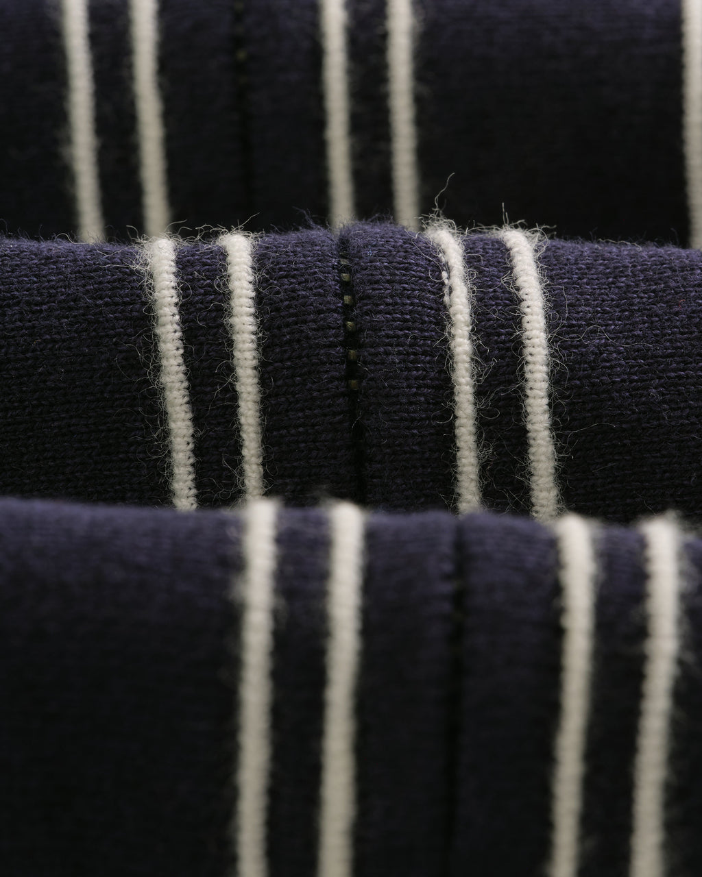 Amble - Navy Milano-Knit Long Sleeve Polo