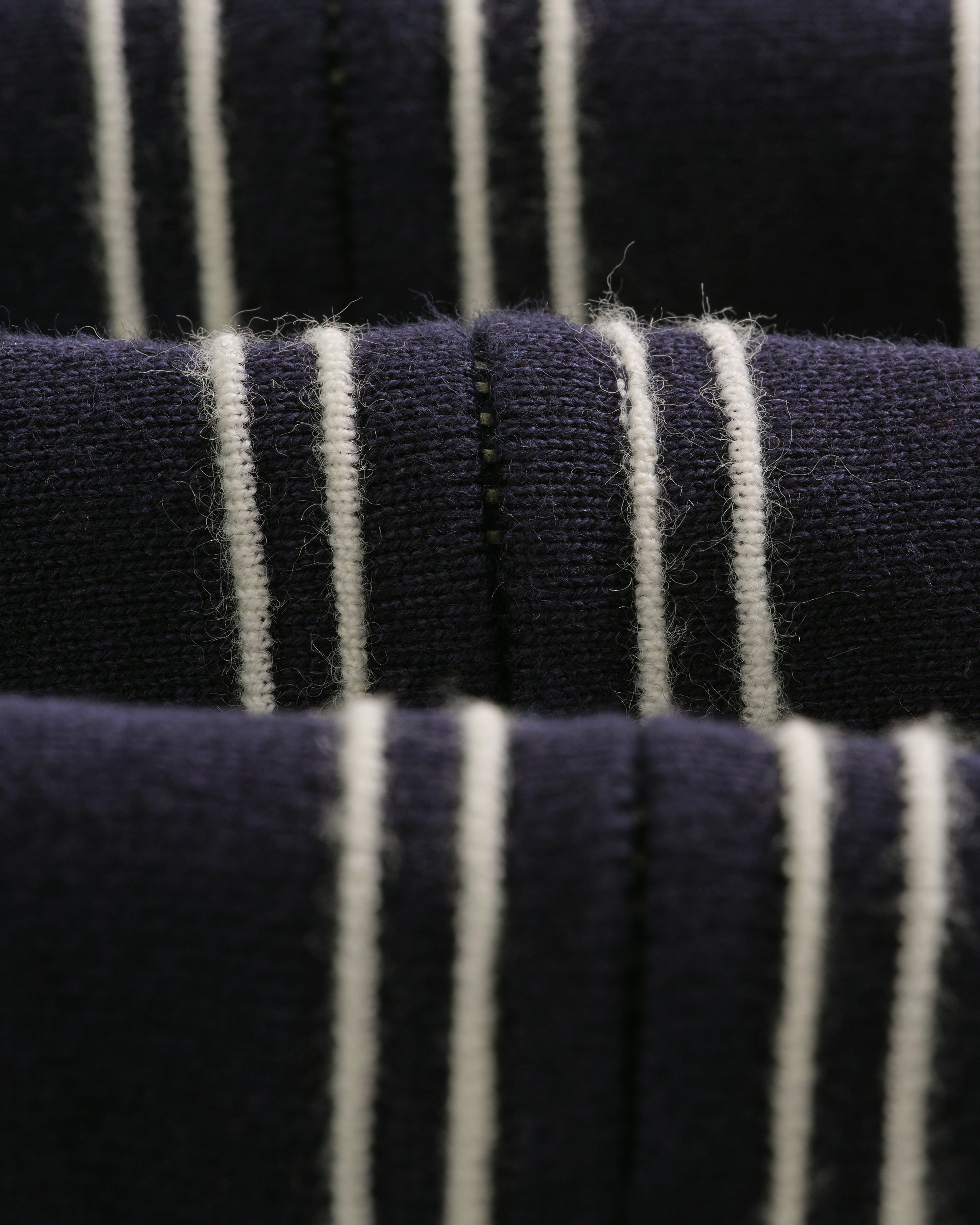 Amble - Navy Milano-Knit Long Sleeve Polo