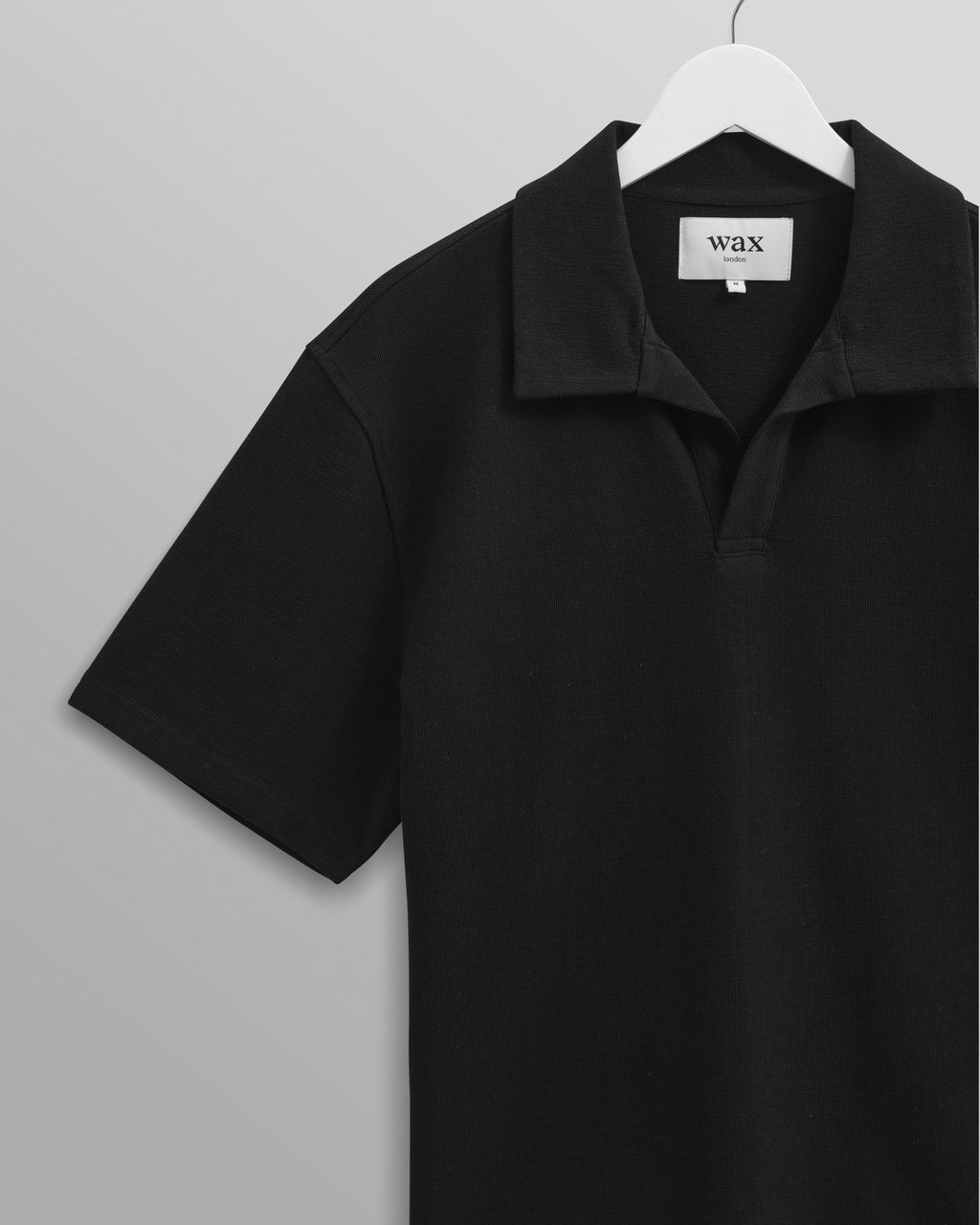Atwood - Black Textured Organic Cotton Polo Shirt